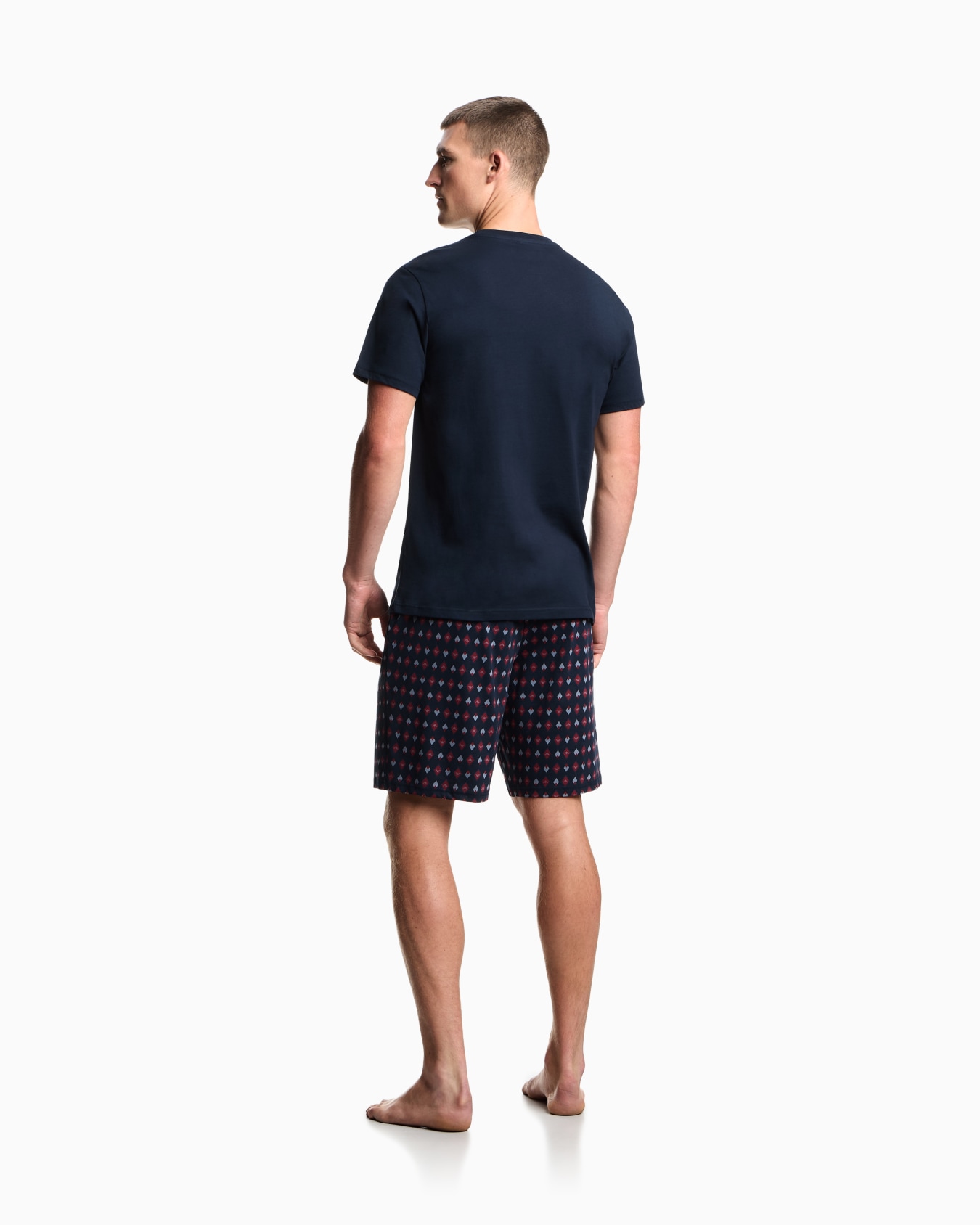 Mixed-pattern print pyjamas with Bermuda shorts Slide 2
