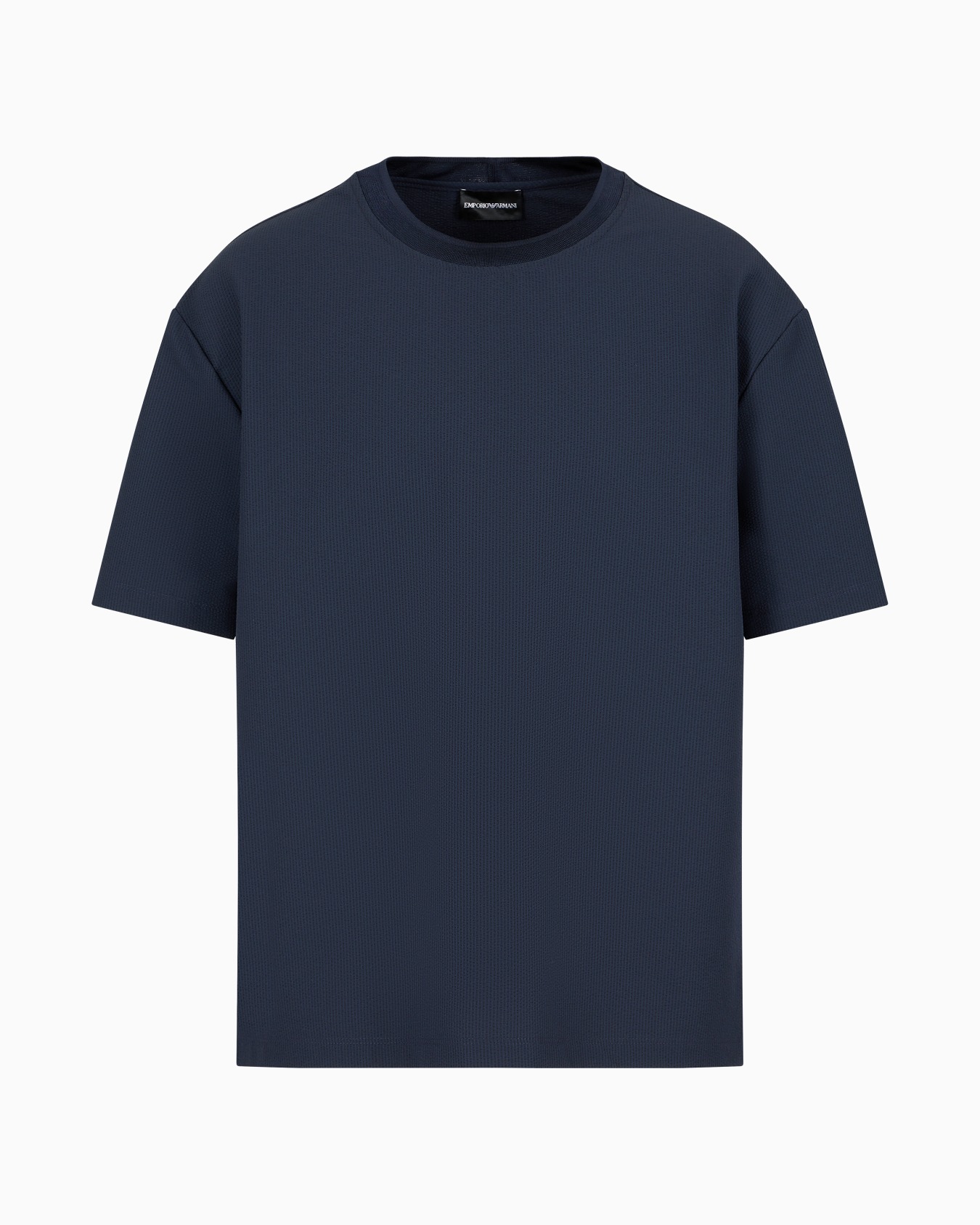 Super-lightweight technical-seersucker T-shirt Slide 0