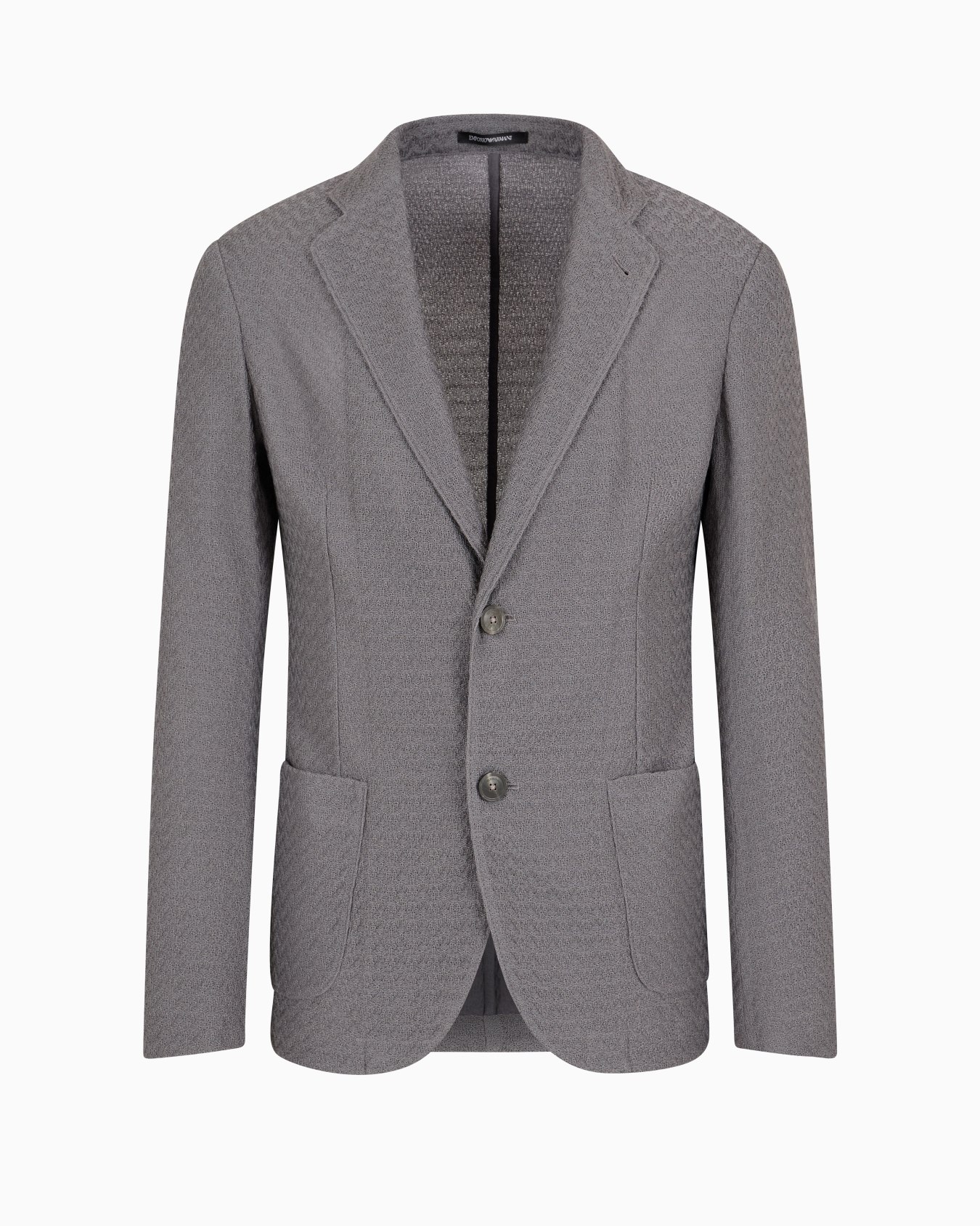Veste à simple boutonnage en maille de laine vierge jacquard super-légère Diapositive 0