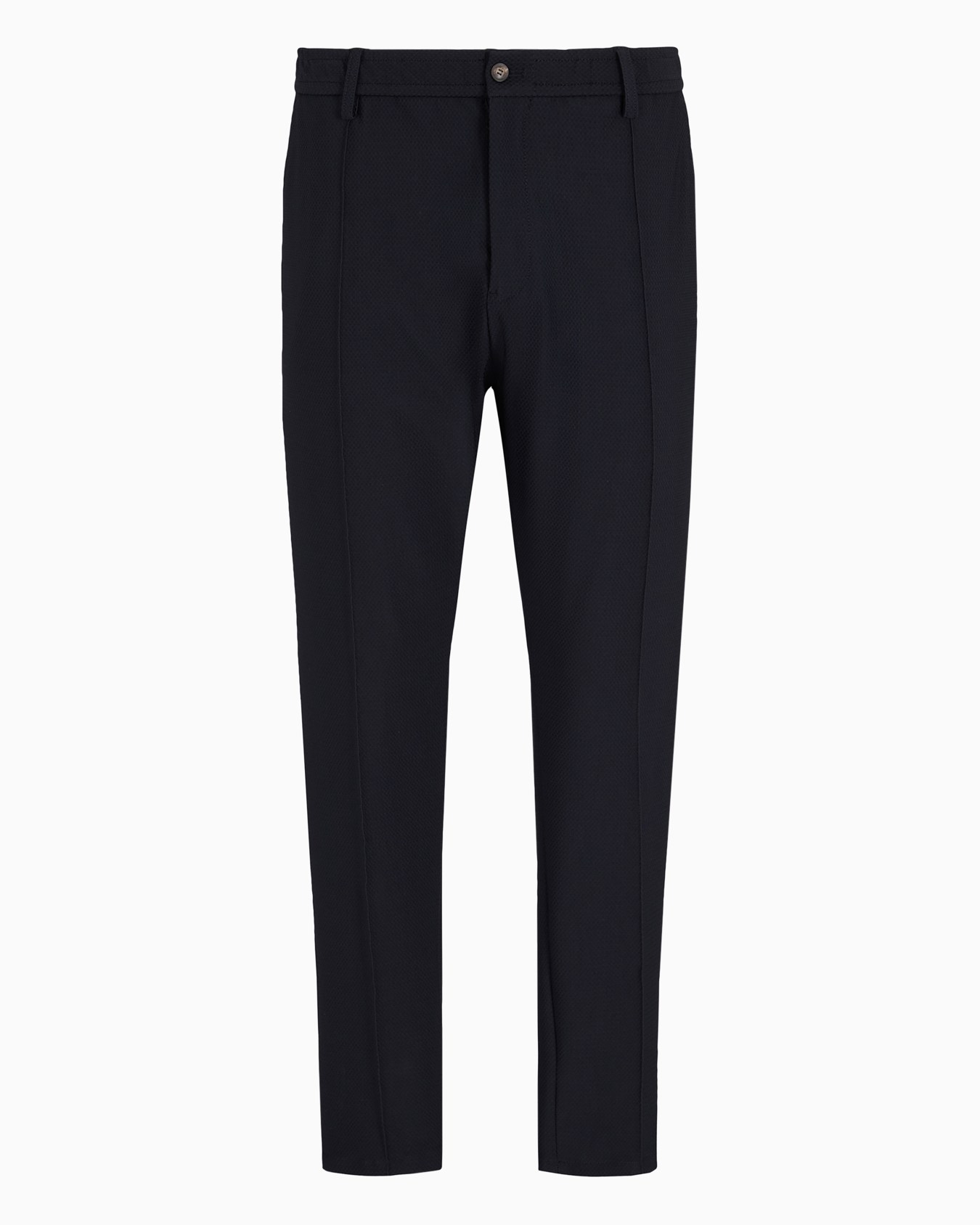 3D-effect micro-pattern technical-jersey trousers with ribbing Diapositiva 0