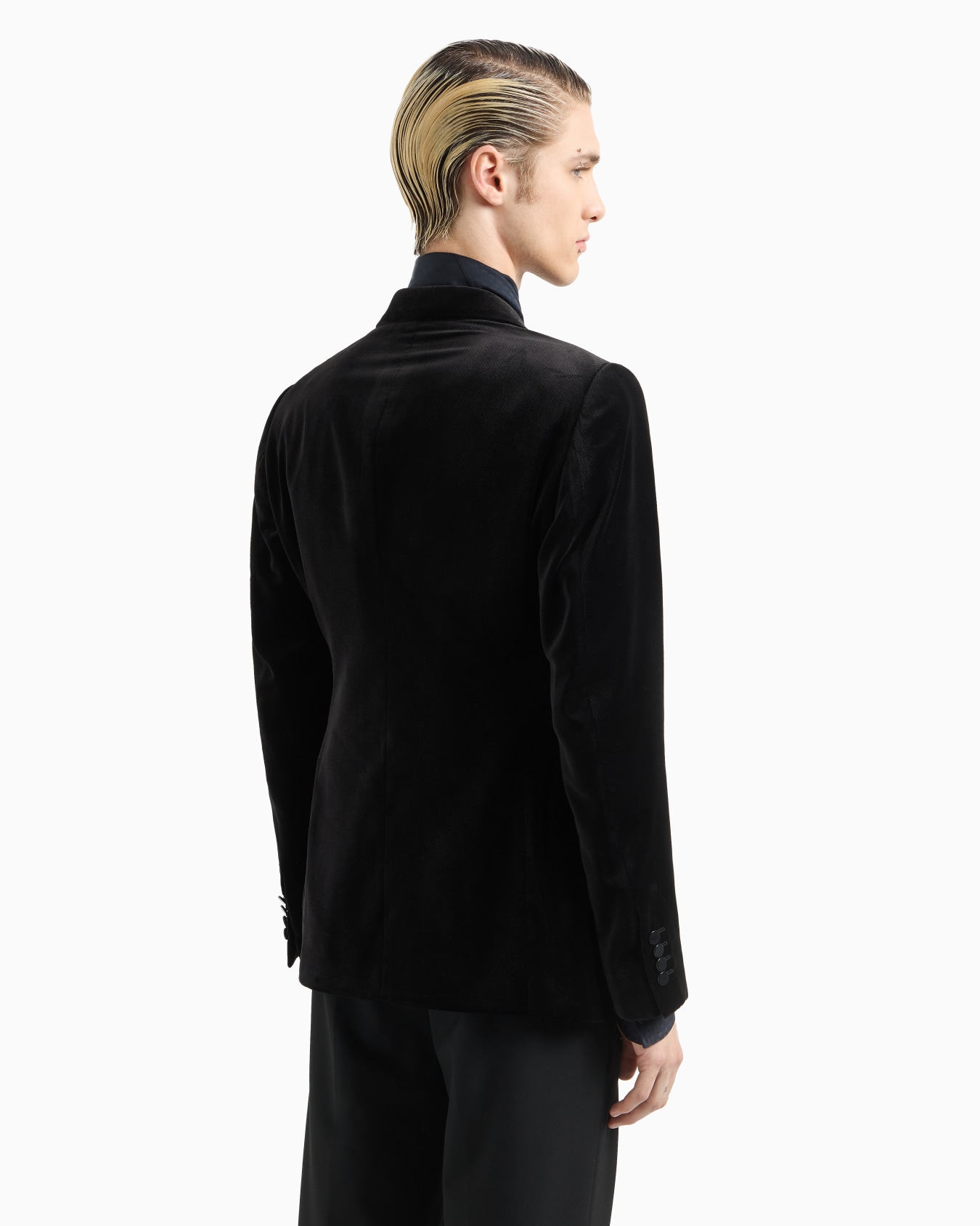 Veste de smoking en velours avec motif effet imprimé all over Diapositive 2