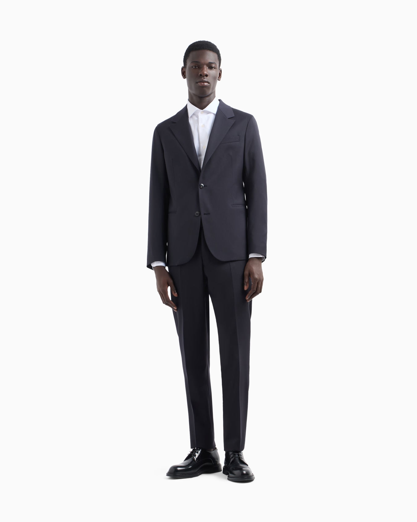 Costume à simple boutonnage à la coupe slim en laine froide tropicale naturelle stretch Diapositive 3