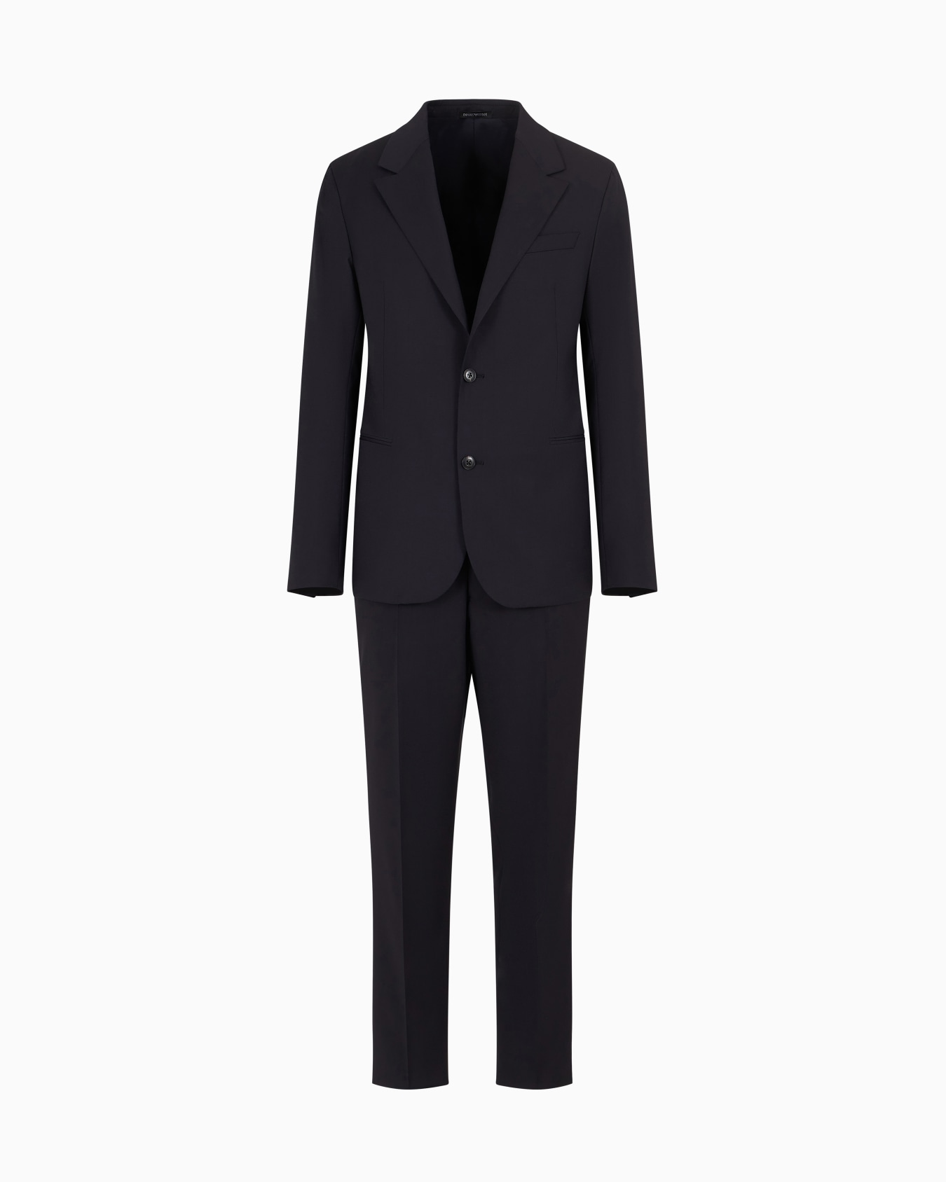 Costume à simple boutonnage à la coupe slim en laine froide tropicale naturelle stretch Diapositive 0