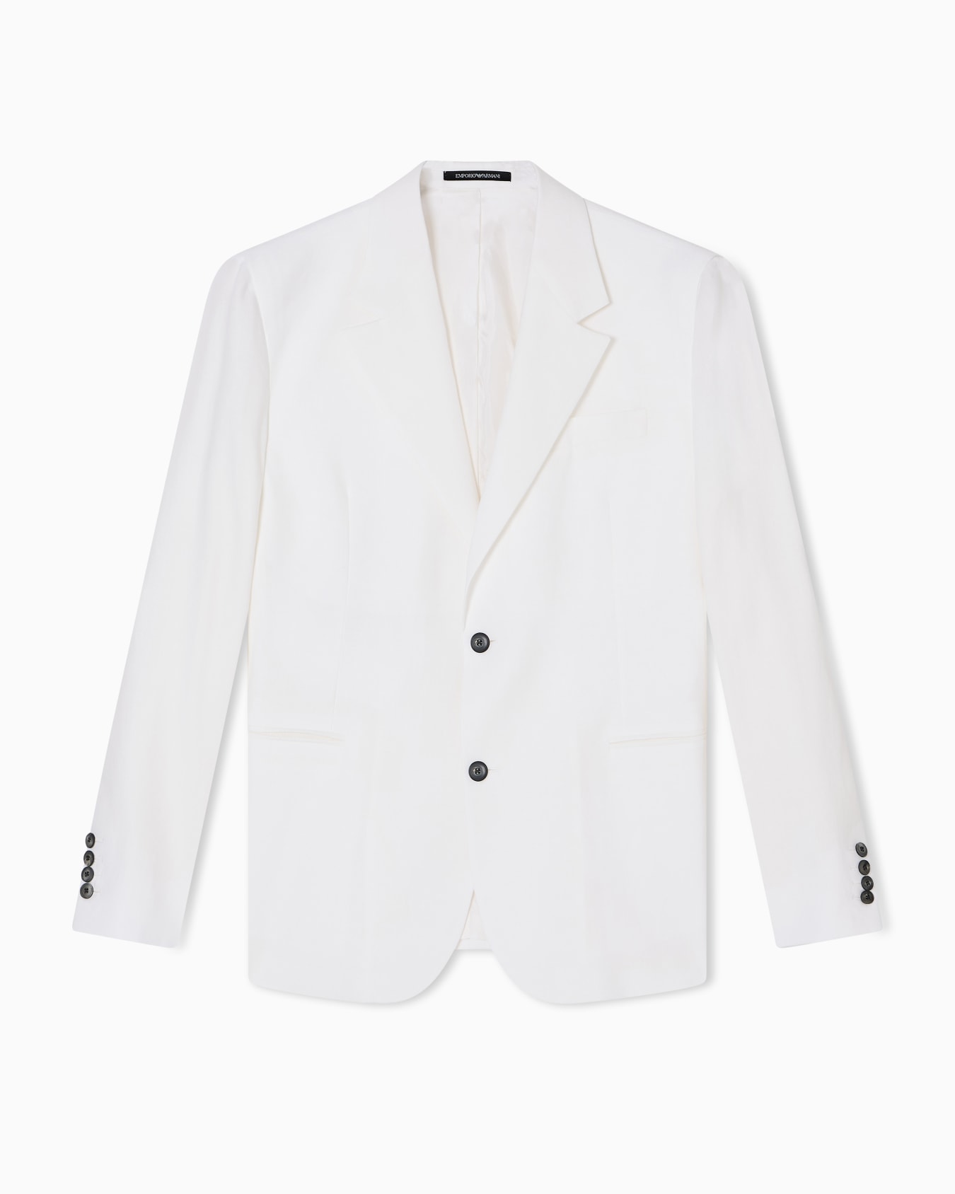 Pure linen single-breasted blazer Slide 0