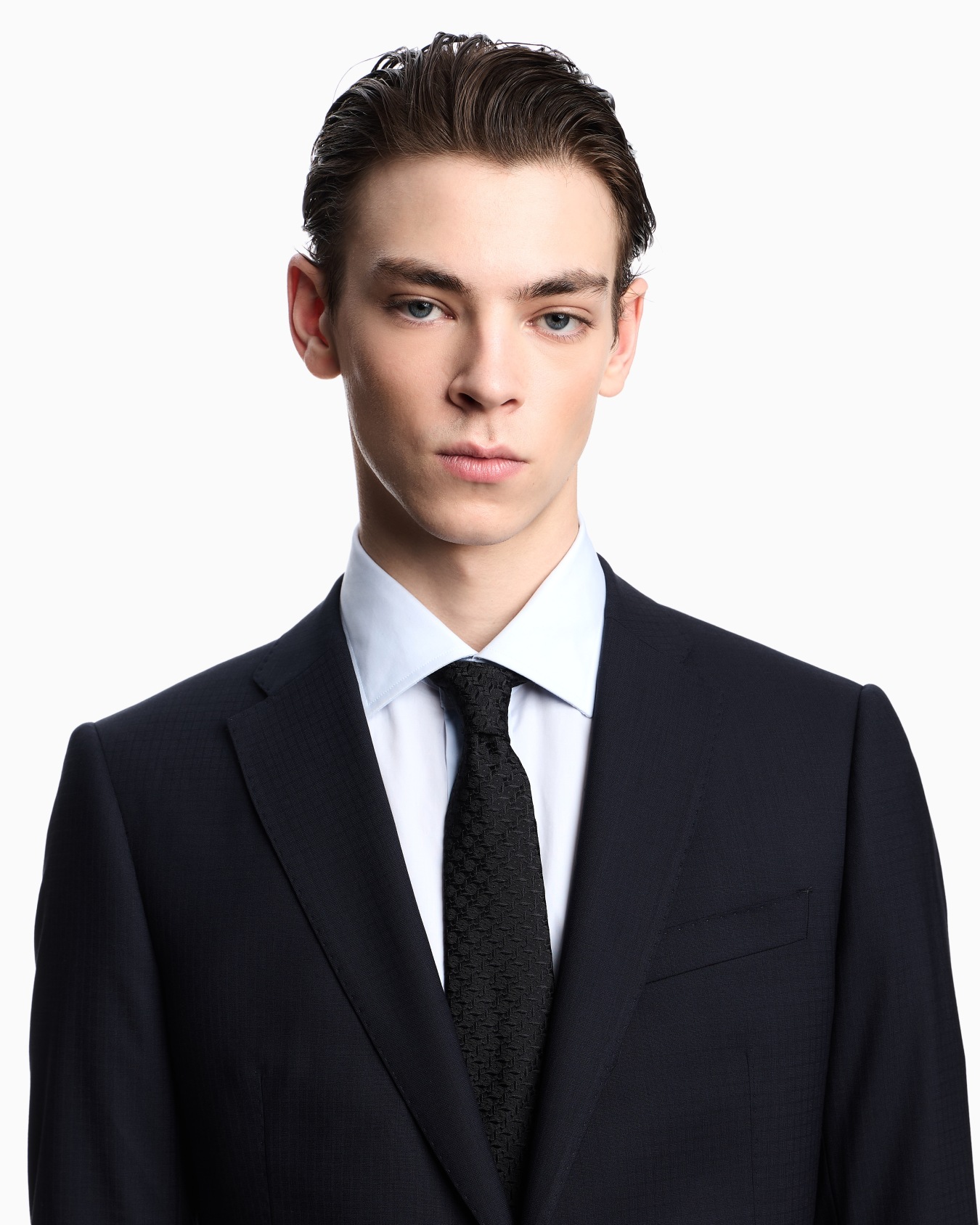 Costume à simple boutonnage à la coupe classique en laine froide tropicale naturelle stretch Diapositive 3