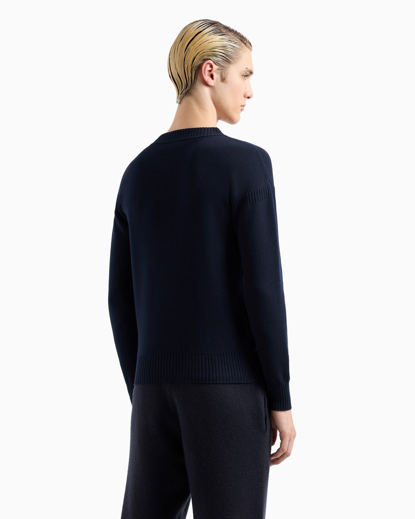 Pullover aus Schurwoll- und Baumwollmischung mit weichem Relief-Adler Folie 3