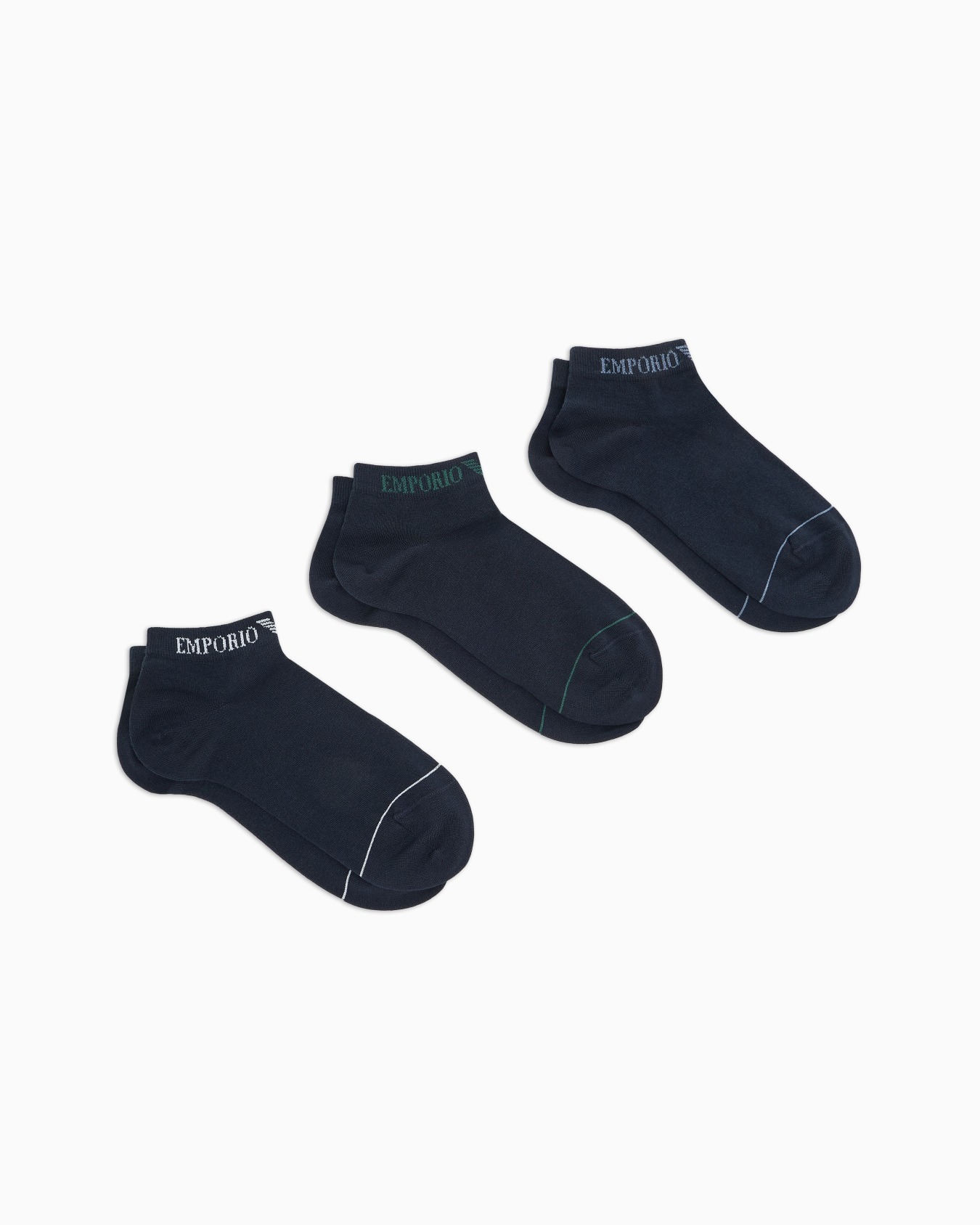 Three-pack of Extended logo ankle socks Slide 0
