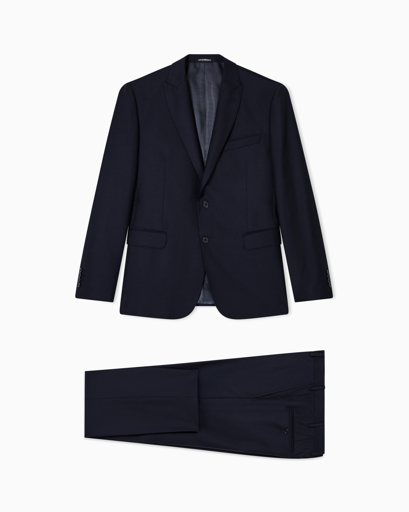 Single-breasted suit in monochromatic micro-jacquard virgin wool Slide 0