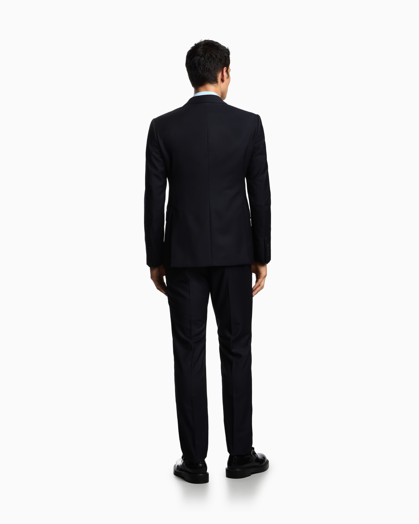 Single-breasted suit in monochromatic micro-jacquard virgin wool Slide 2