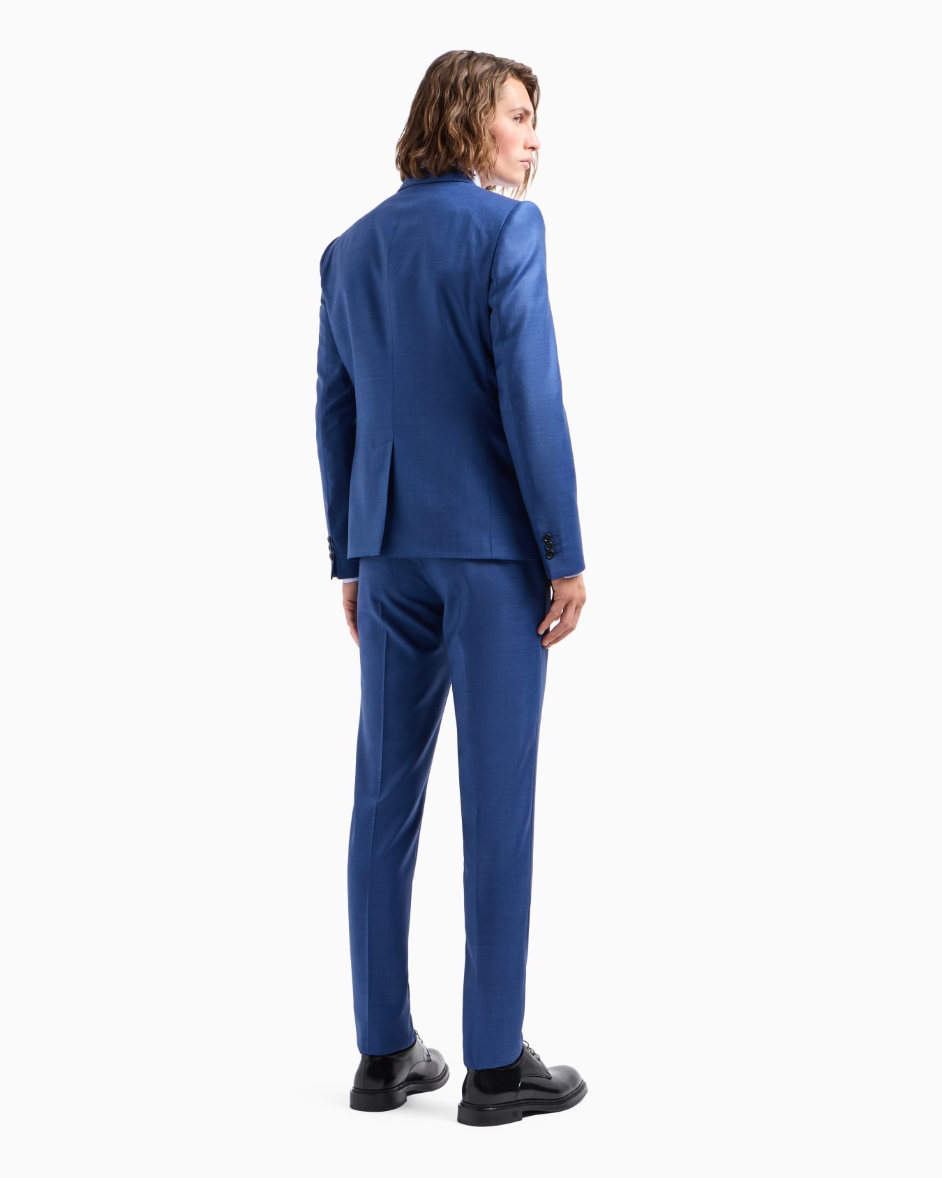 Einreihiger Anzug in Slim Fit mit in seidigem Grisaille-Finish Folie 2