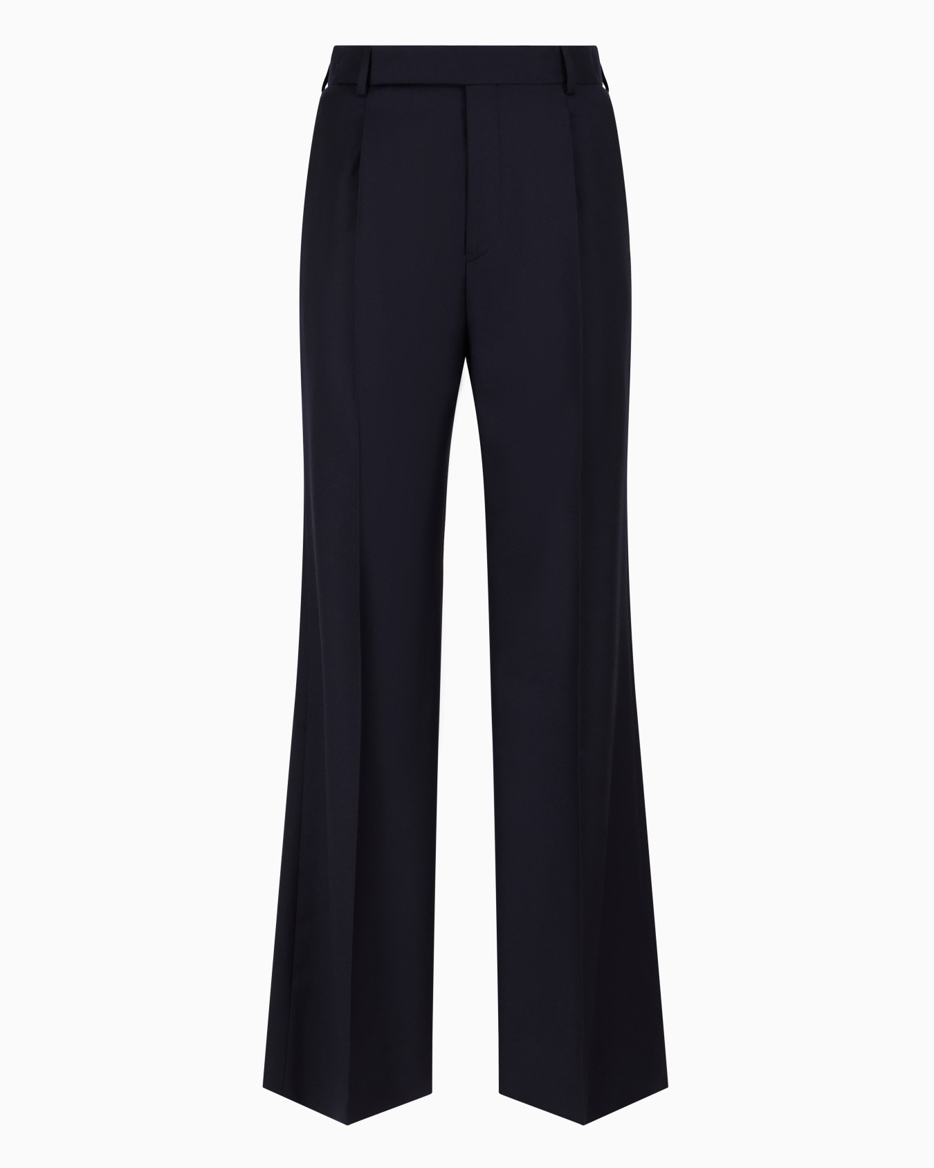 Pantalon à pinces en flanelle stretch de laine vierge Diapositive 0