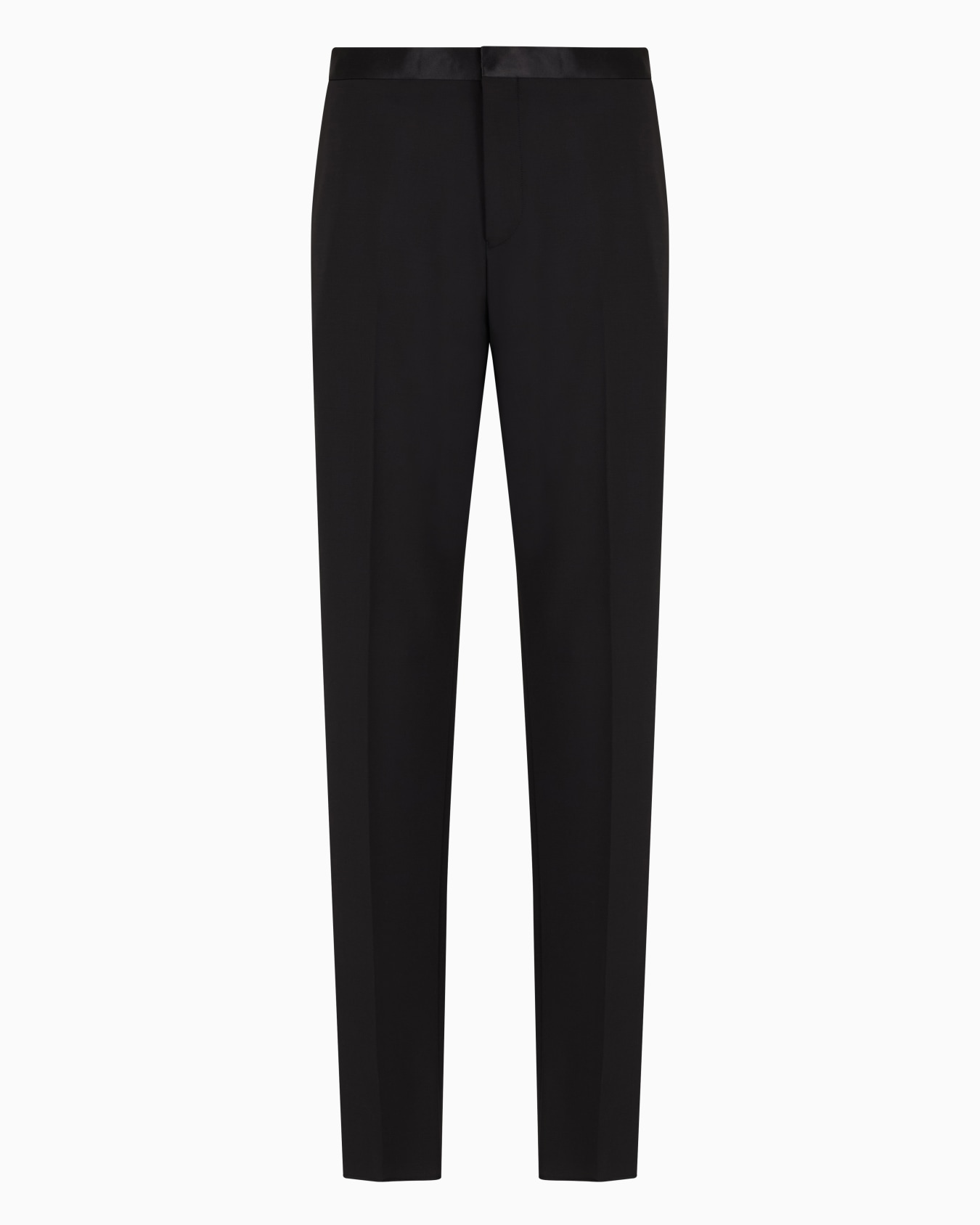 Virgin-wool two-way stretch canvas trousers with satin waist Slide 0