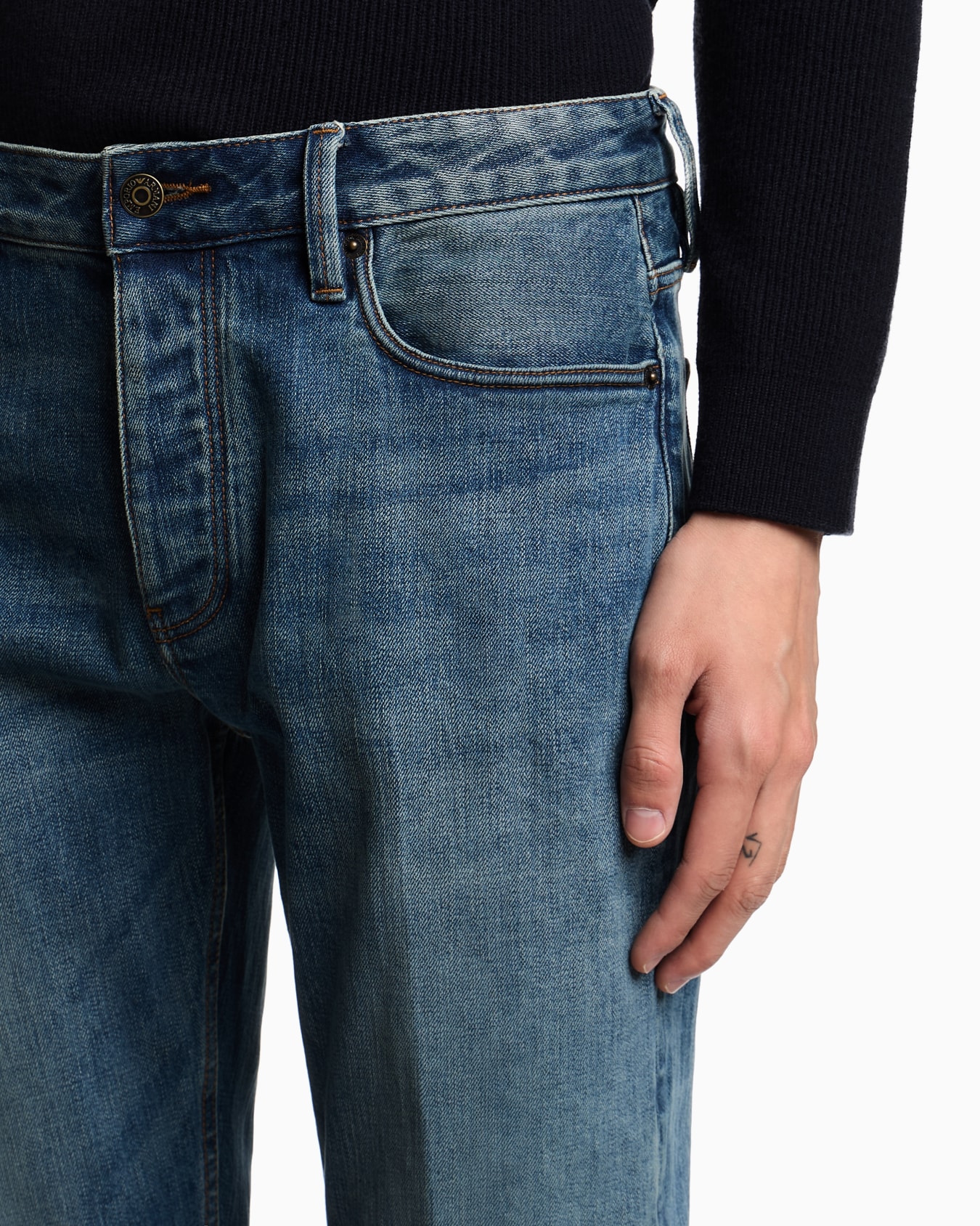 J75 slim-fit, stone-washed stretch-denim jeans Slide 4