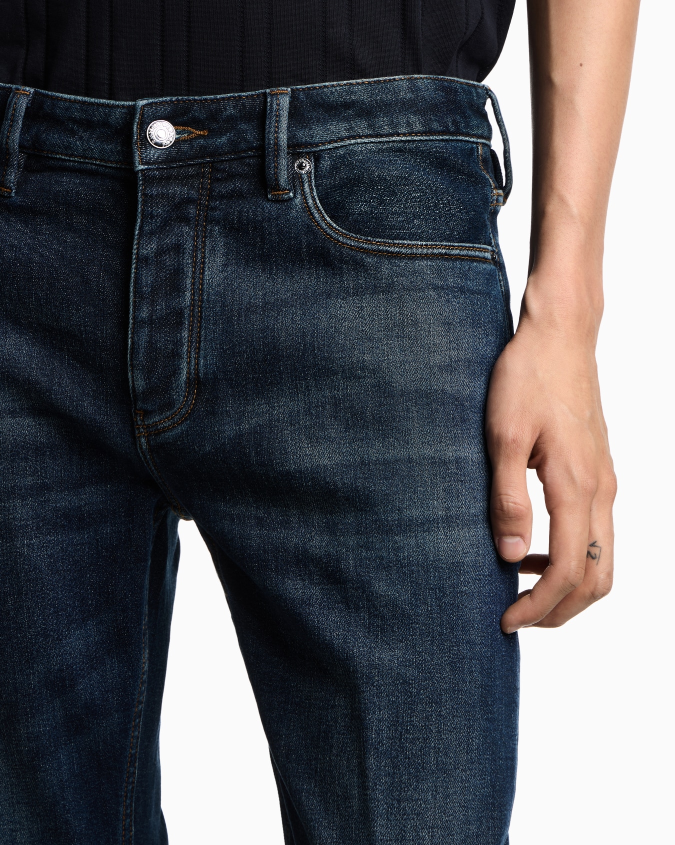 ASV J75 slim-fit jeans in stone-washed brushed stretch denim Slide 4