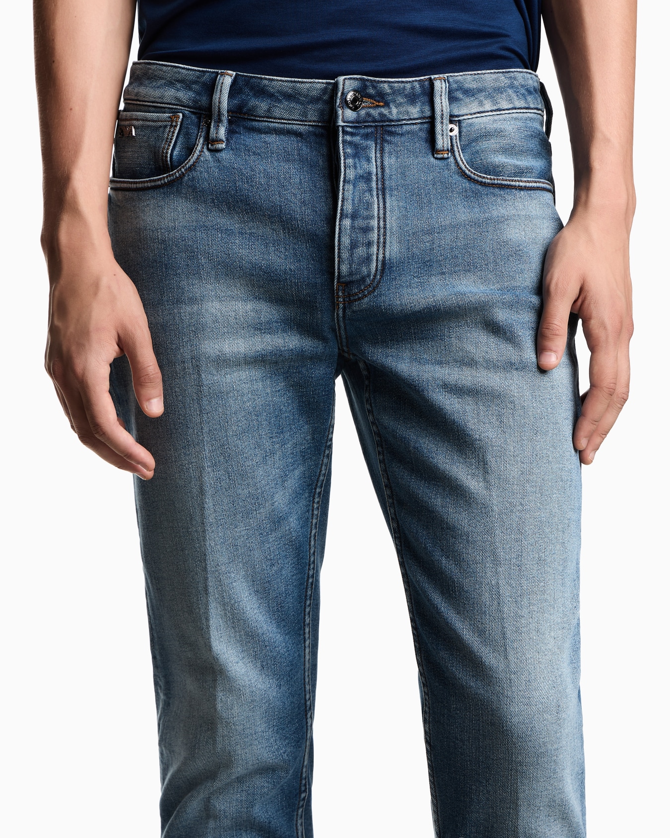 ASV J75 slim-fit jeans in stone-washed brushed stretch denim Slide 4