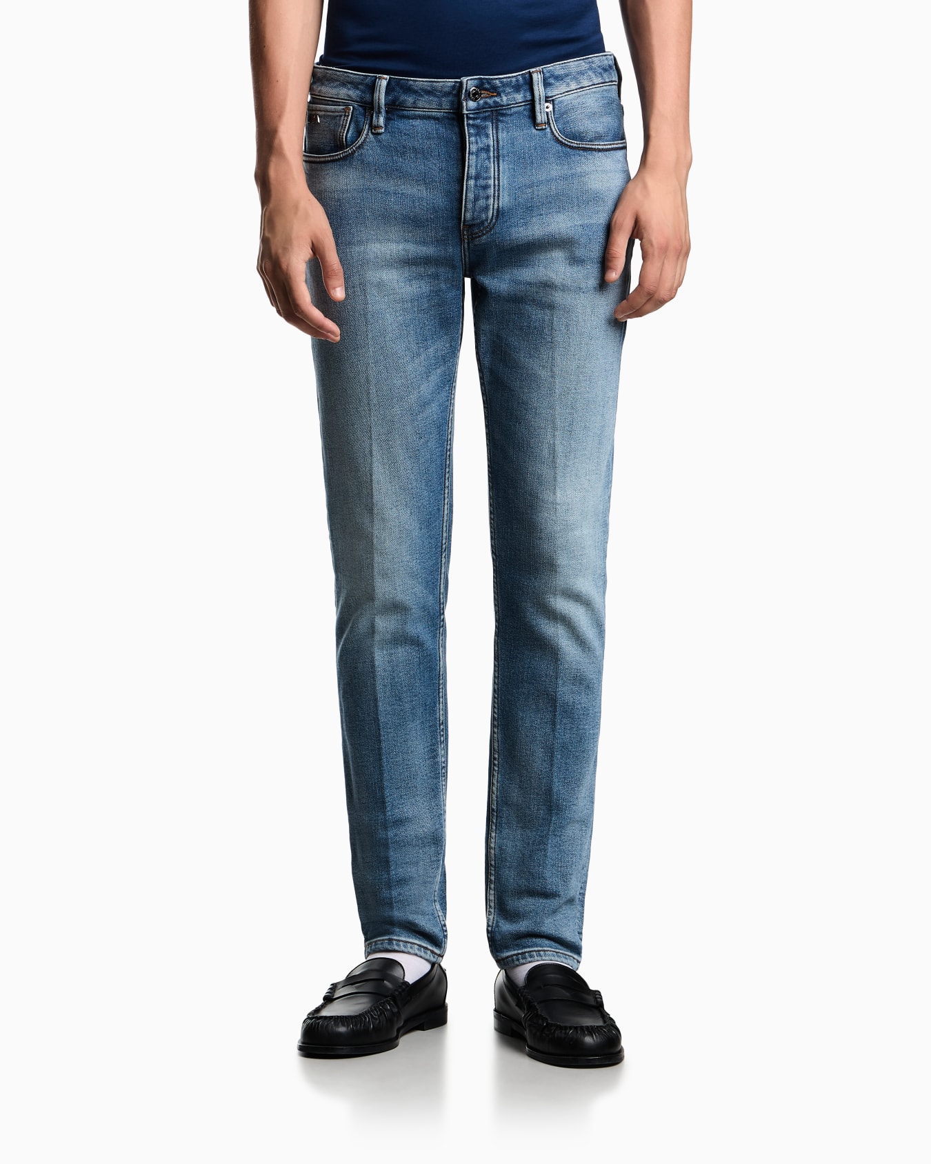 ASV J75 slim-fit jeans in stone-washed brushed stretch denim Slide 3