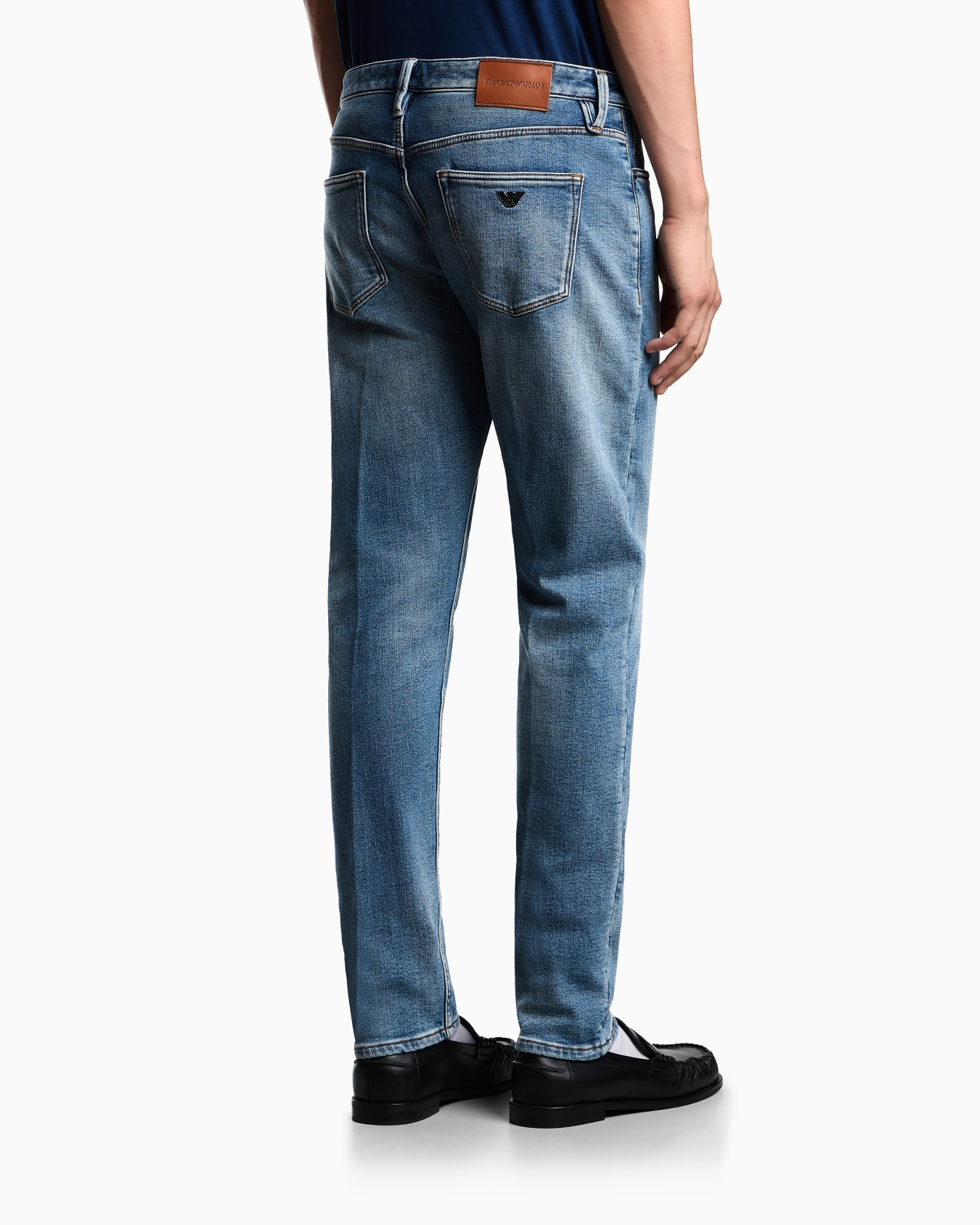 ASV J75 slim-fit jeans in stone-washed brushed stretch denim Slide 2