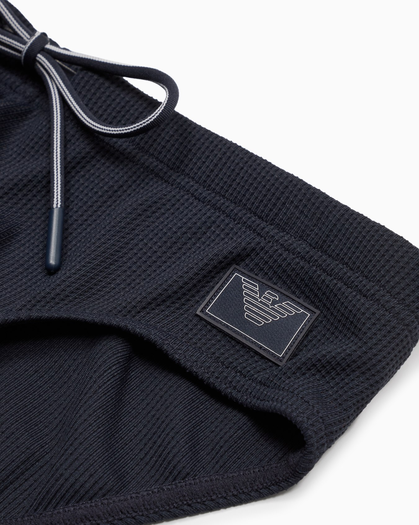 Satin label piqué swim briefs Slide 3