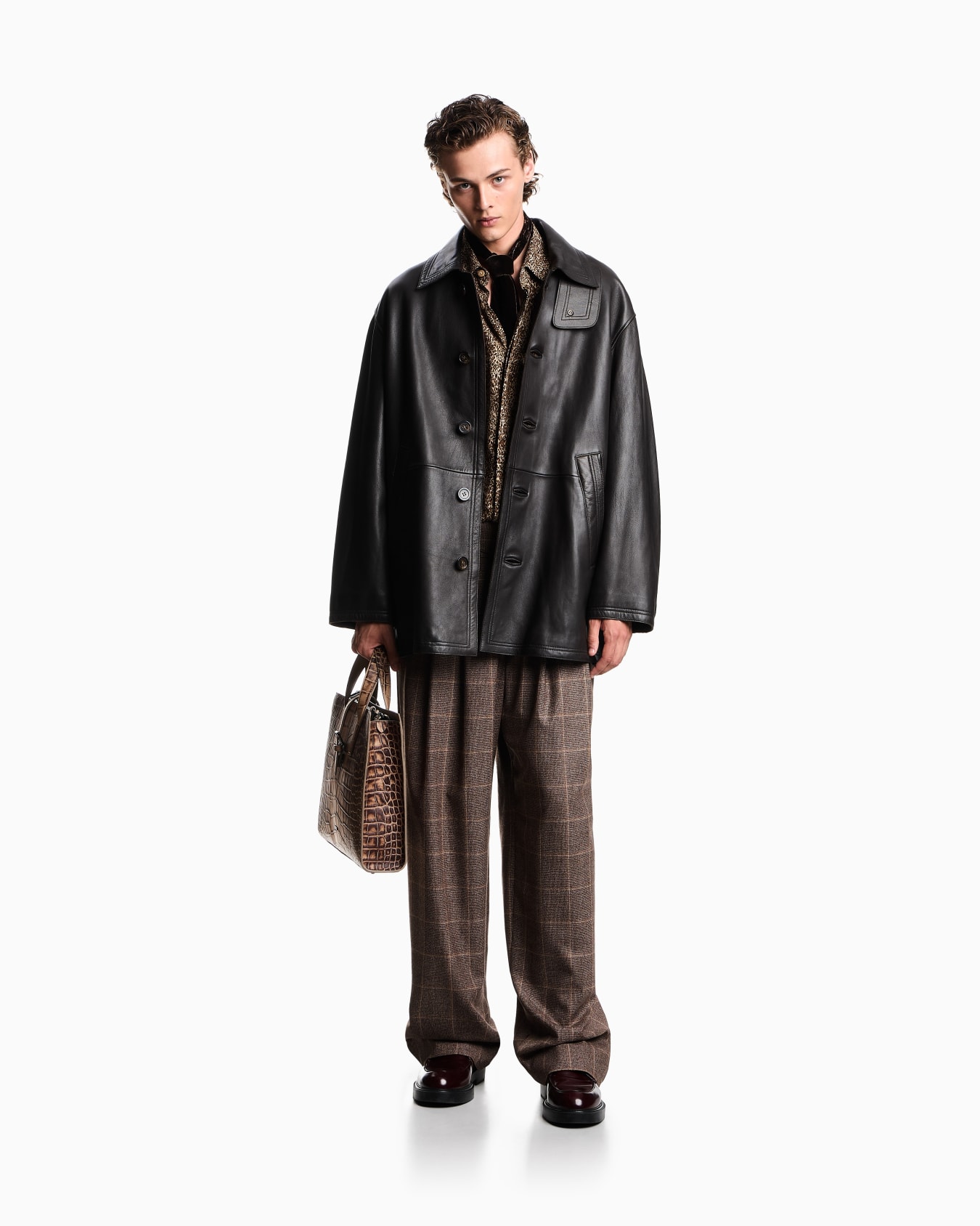 Blouson en peau d’agneau plongée Diapositive 1