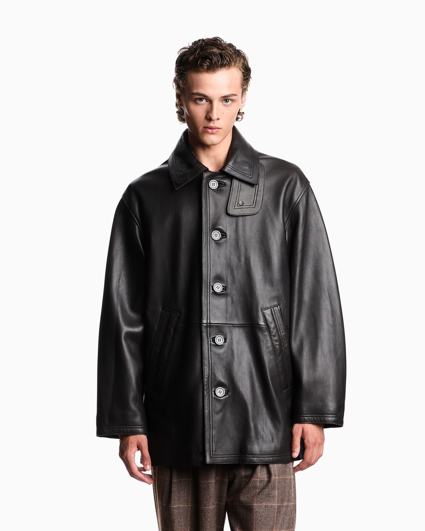 Blouson en peau d’agneau plongée Diapositive 3