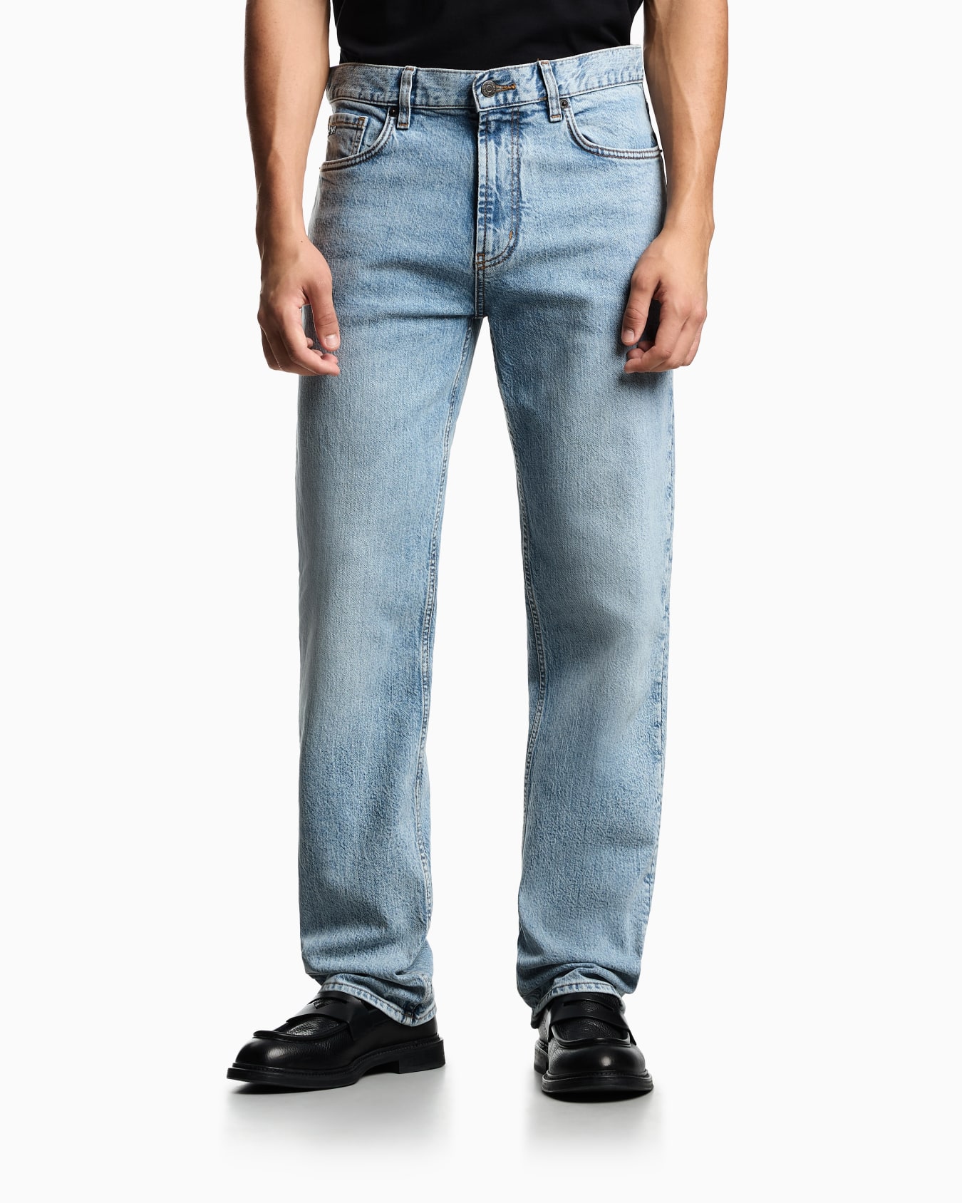 J76 straight-fit jeans in a vintage-effect washed denim Slide 3