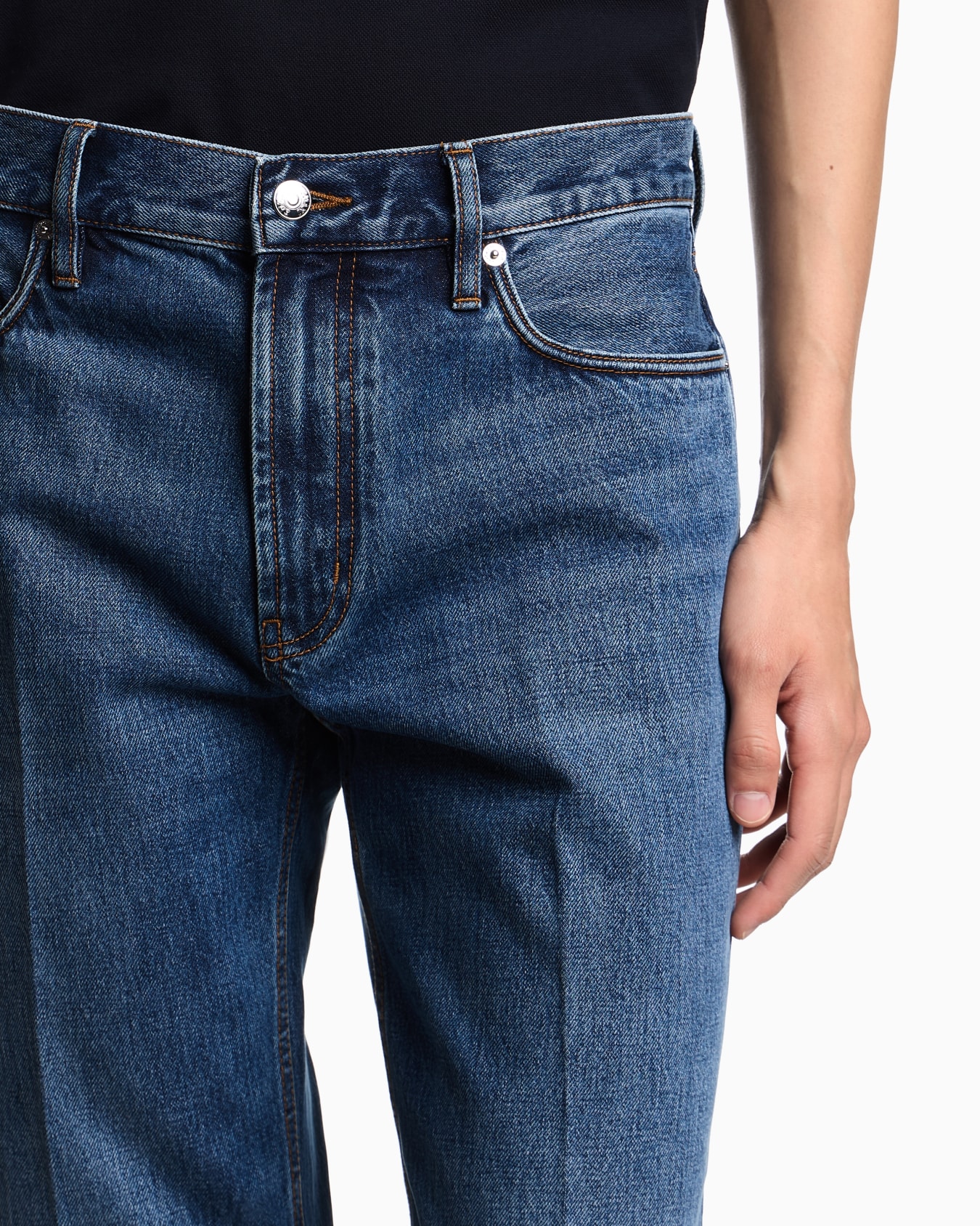 J76 straight-fit, stone-washed denim jeans Slide 4