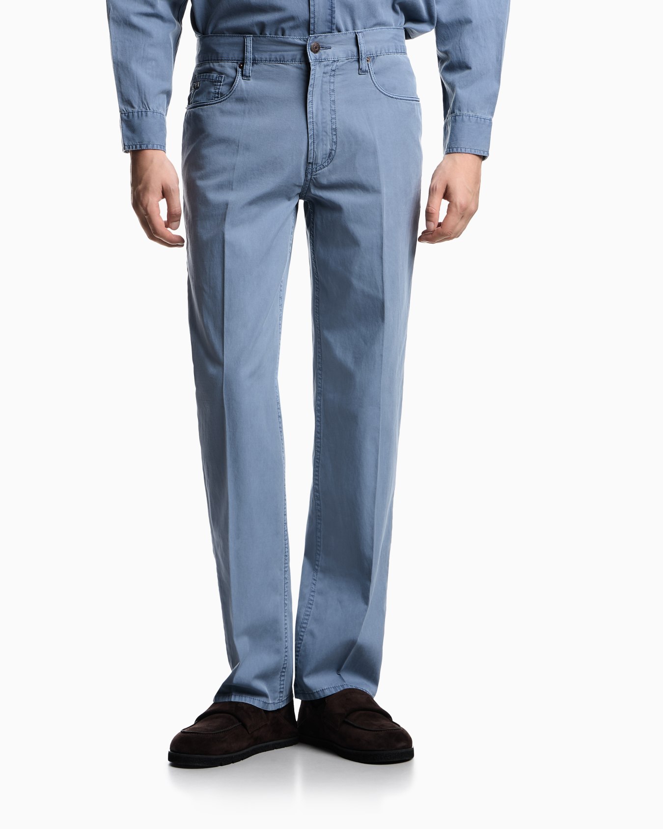 Pantaloni cinque tasche J76 straight fit in twill washed Slide 3