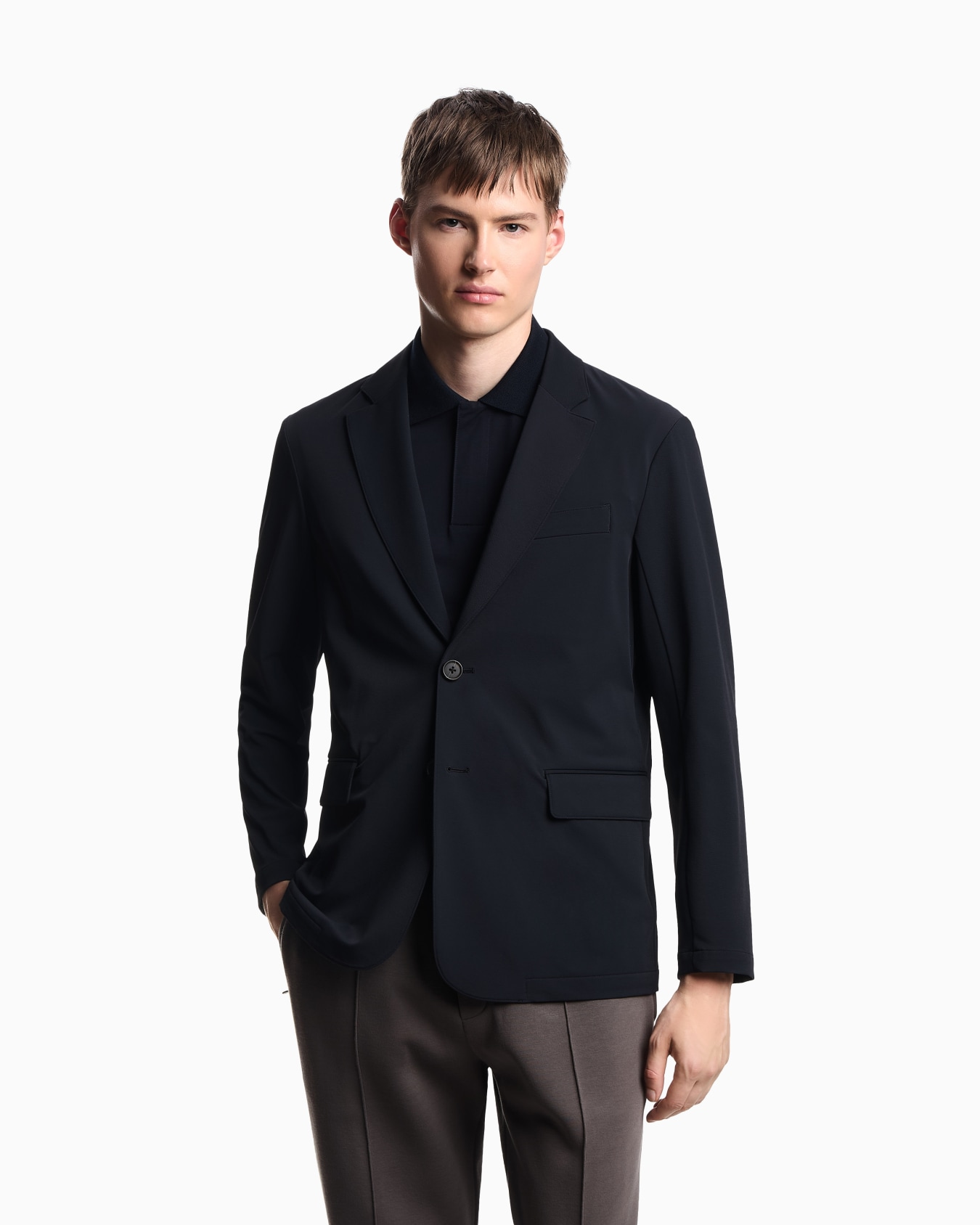 Travel Essentials nylon single-breasted blazer Slide 3