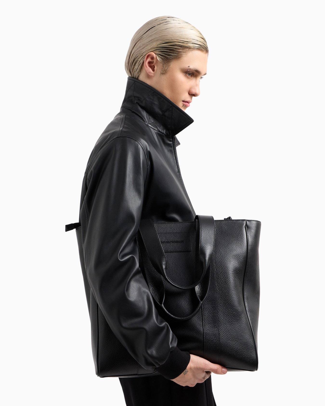 Sac cabas en cuir martelé Diapositive 6