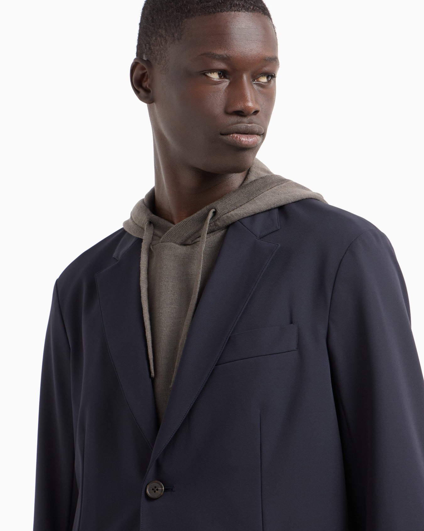 Blazer monopetto in nylon stretch Travel Essential Slide 5