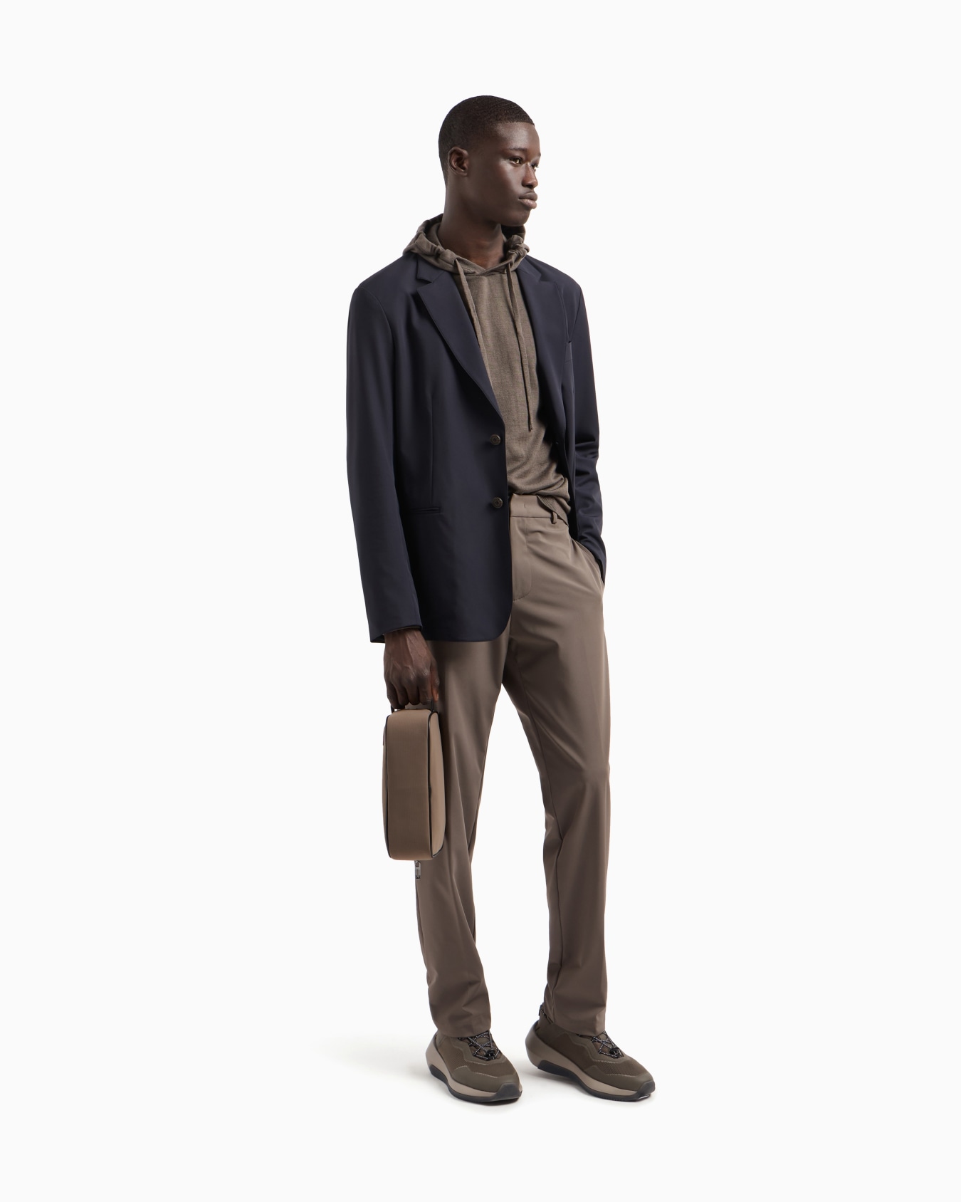 Blazer monopetto in nylon stretch Travel Essential Slide 2