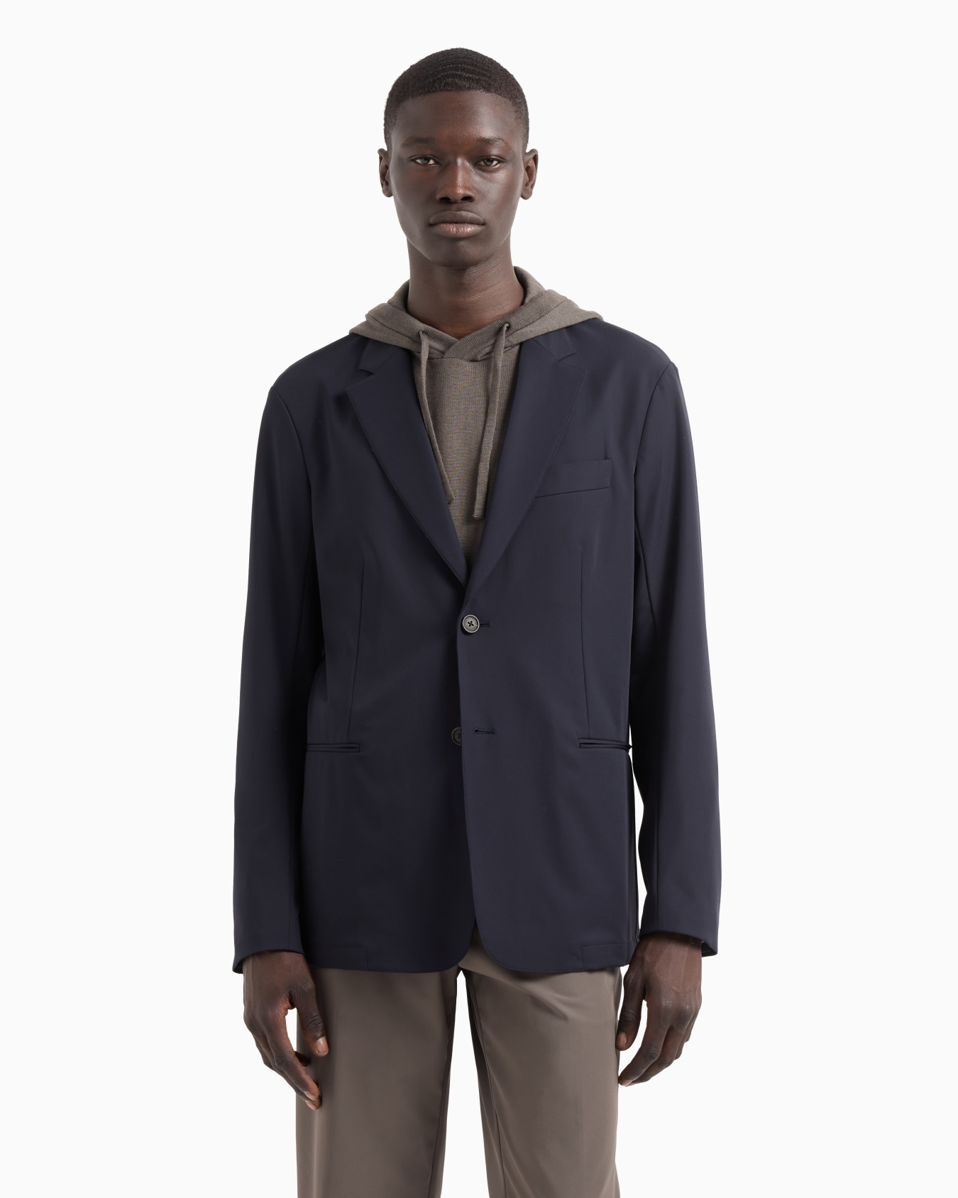 Blazer monopetto in nylon stretch Travel Essential Slide 4