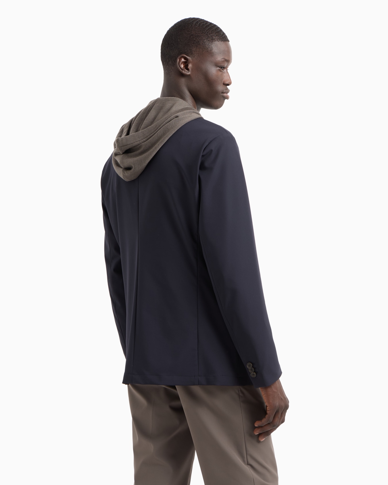 Blazer monopetto in nylon stretch Travel Essential Slide 3