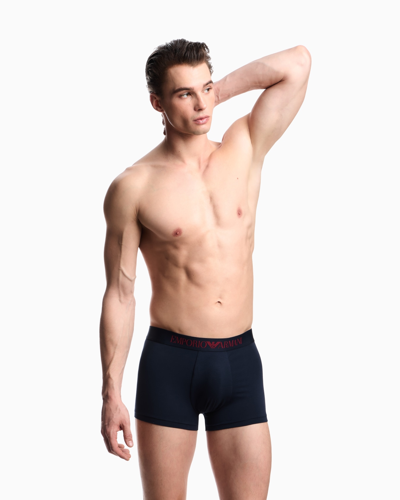 Two-pack of jersey boxer briefs with a mixed pattern print Slide 1