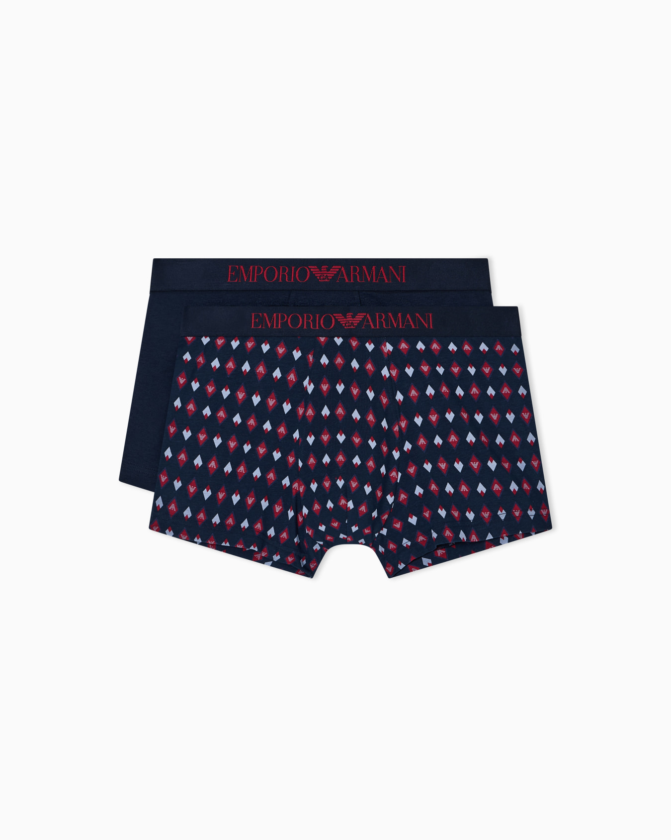 Two-pack of jersey boxer briefs with a mixed pattern print Slide 0
