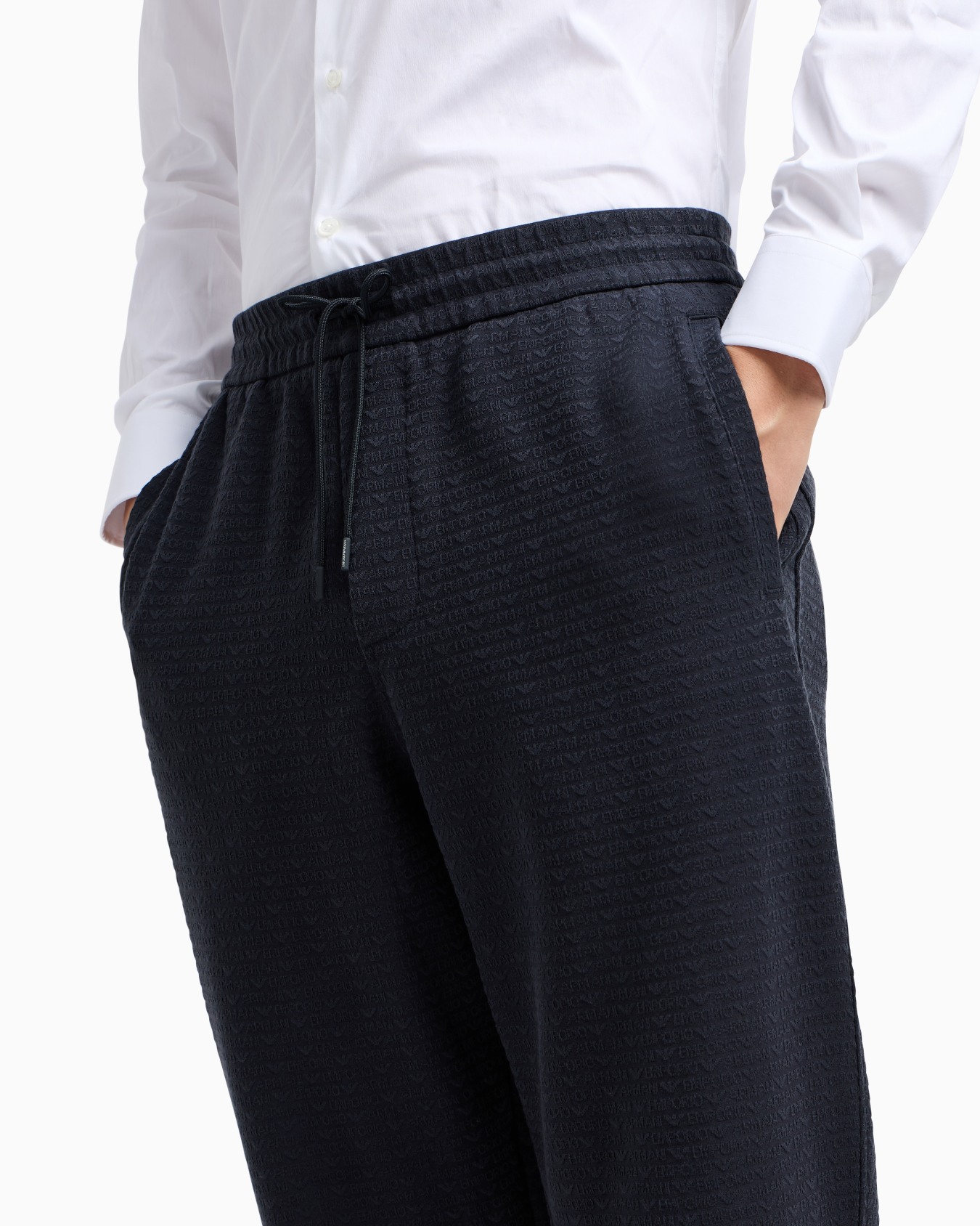 ASV Lyocell blend jersey joggers with all-over lettering Slide 4