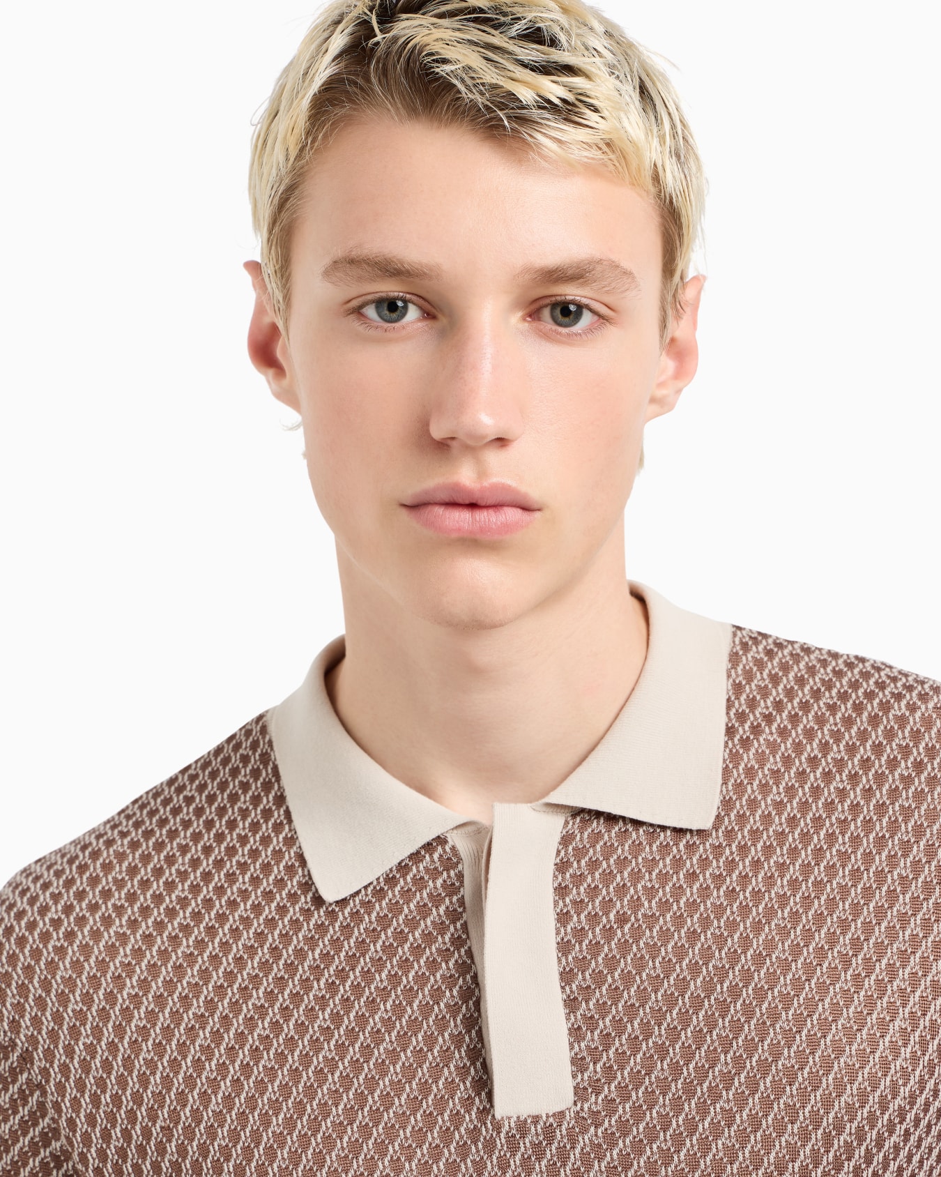 Polo en maille jacquard micro-motif Diapositive 4