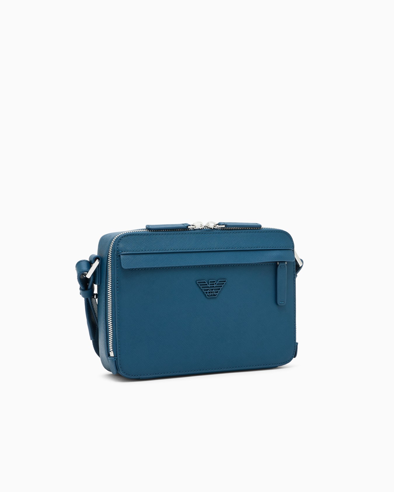 ASV regenerated Saffiano leather mini camera bag with eagle plate Slide 1