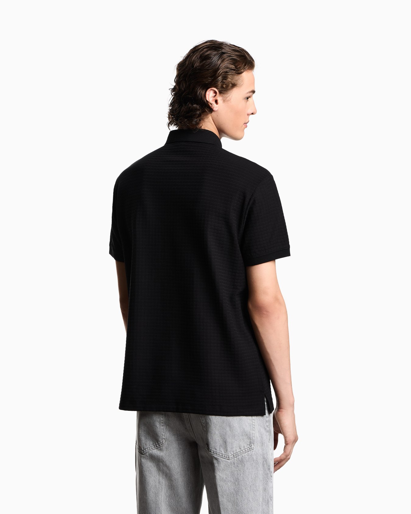 US Exclusive jacquard jersey polo shirt Slide 2