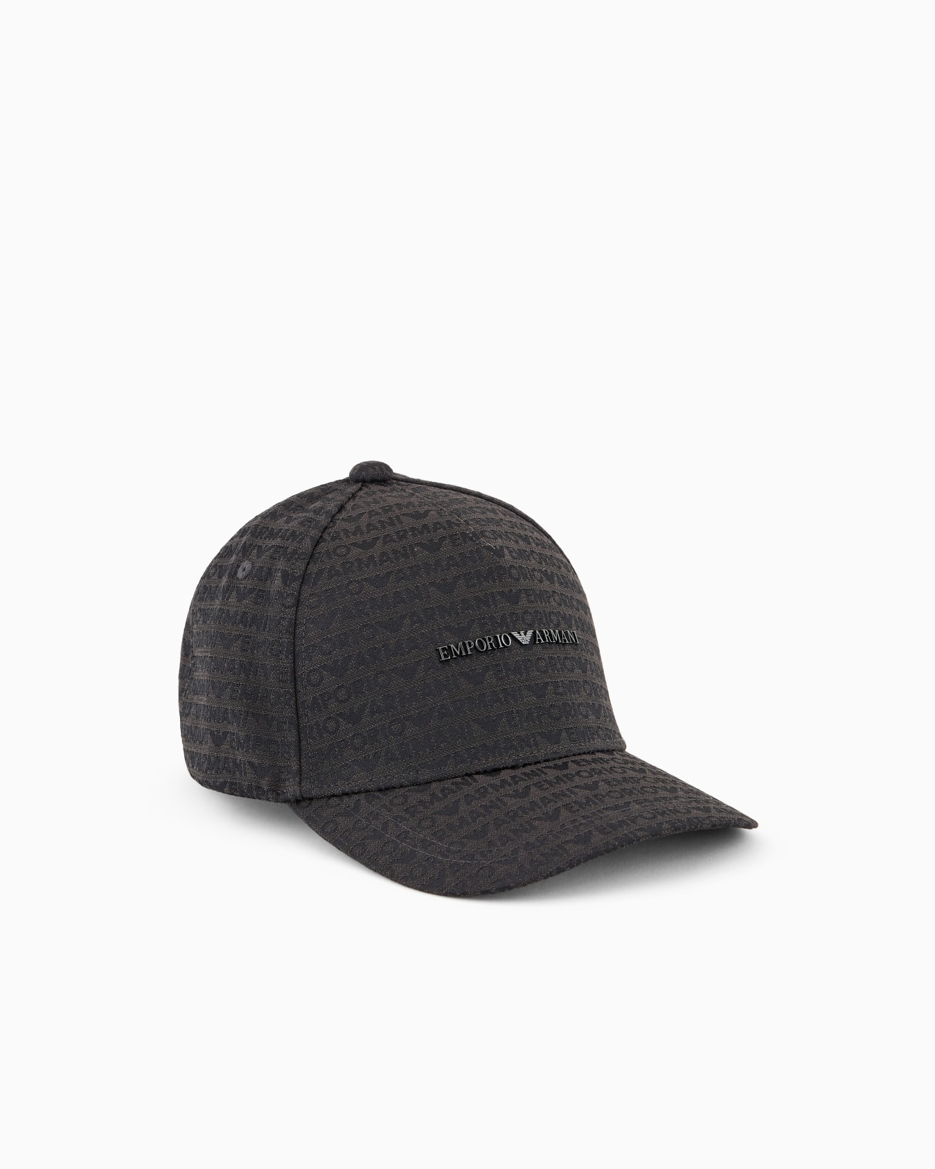 Jacquard nylon baseball cap with all-over logo lettering Slide 0