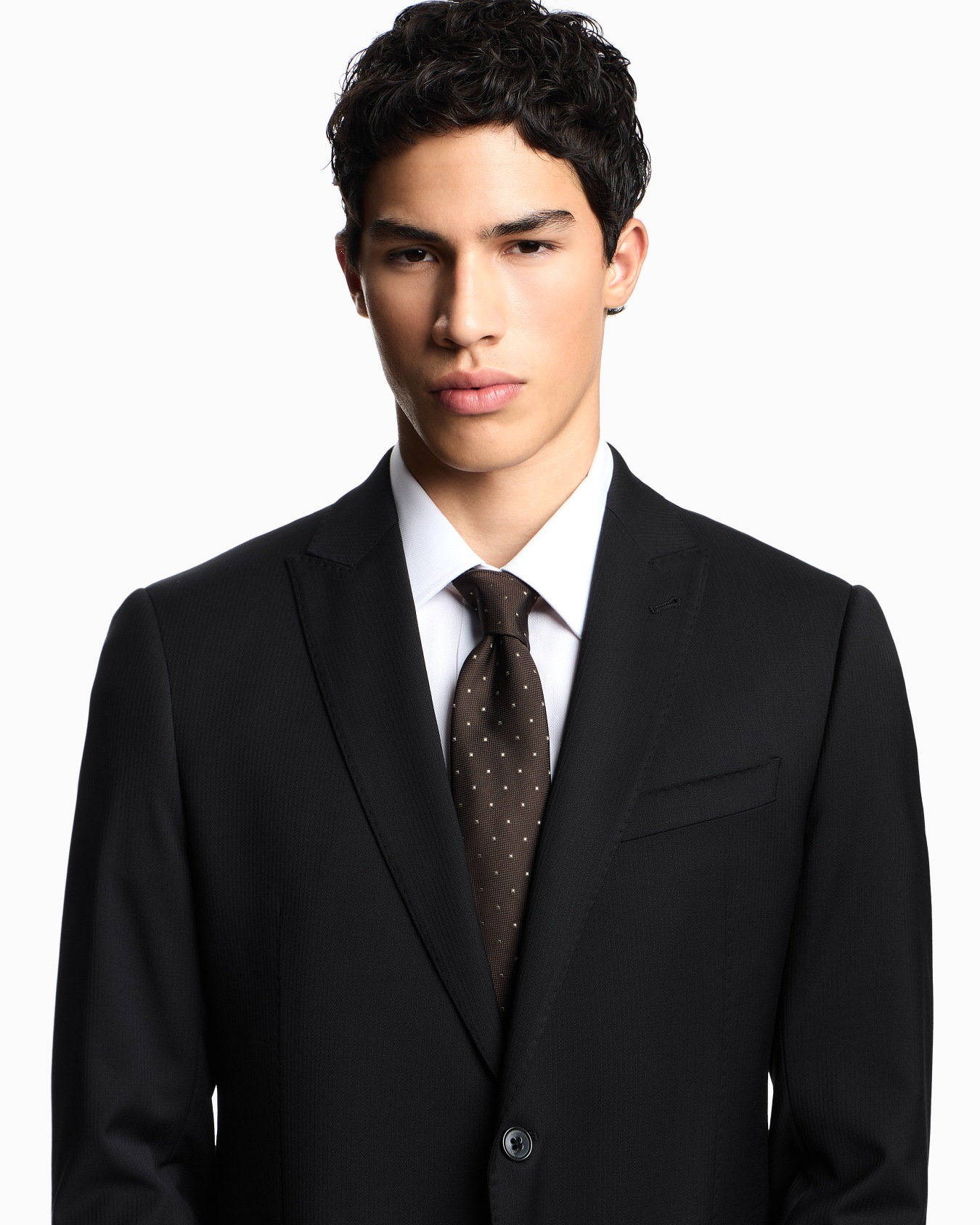 Corbata de seda pura con microfantasía en tejido jacquard Diapositiva 2