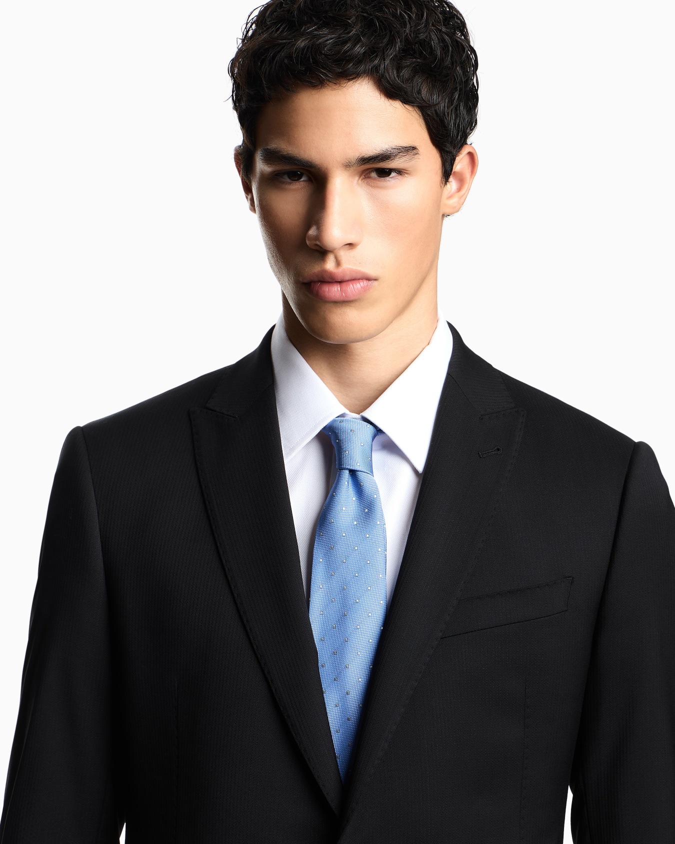 Corbata de seda pura con microfantasía en tejido jacquard Diapositiva 2
