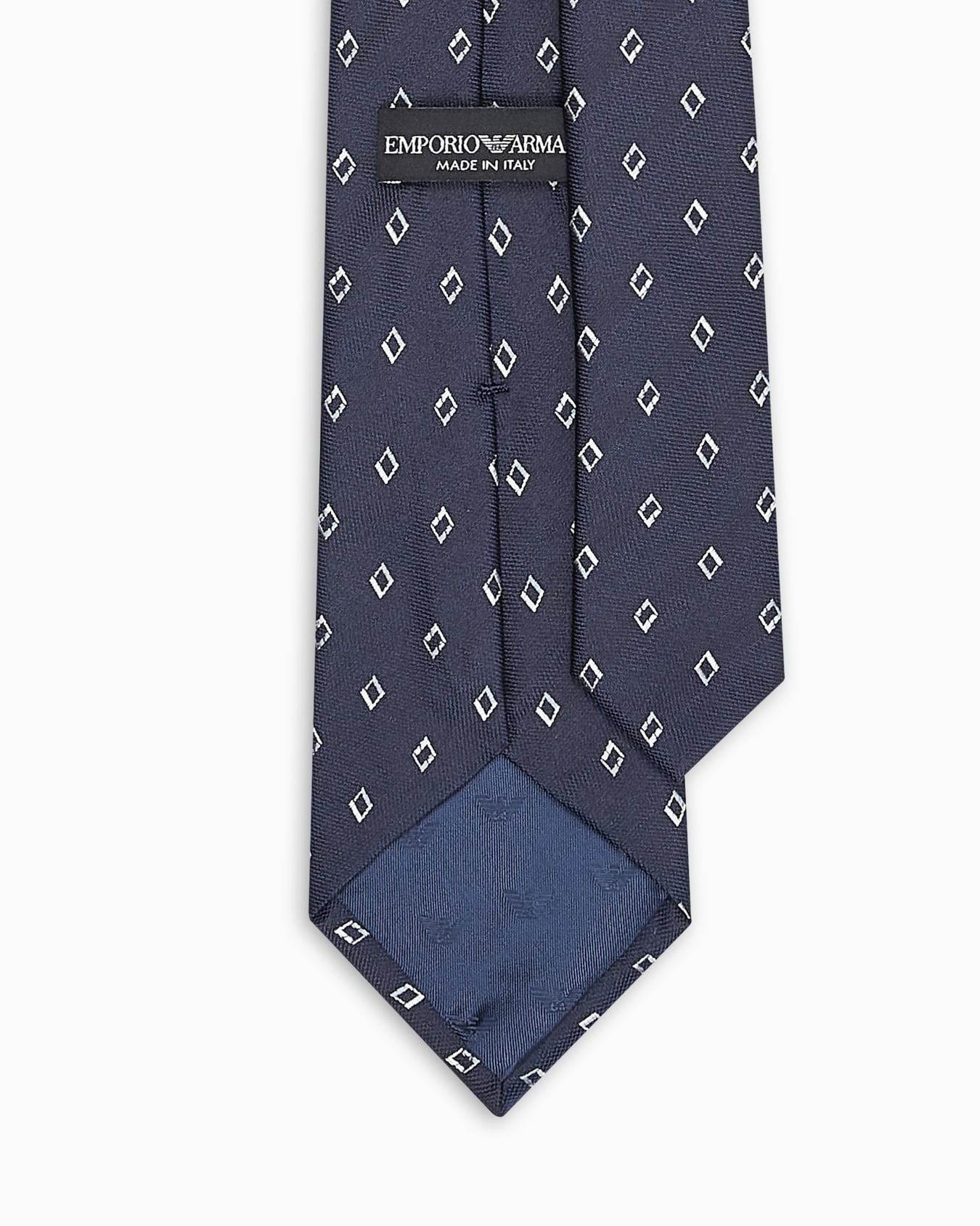 Cravate en pure soie micro losanges jacquard Diapositive 1