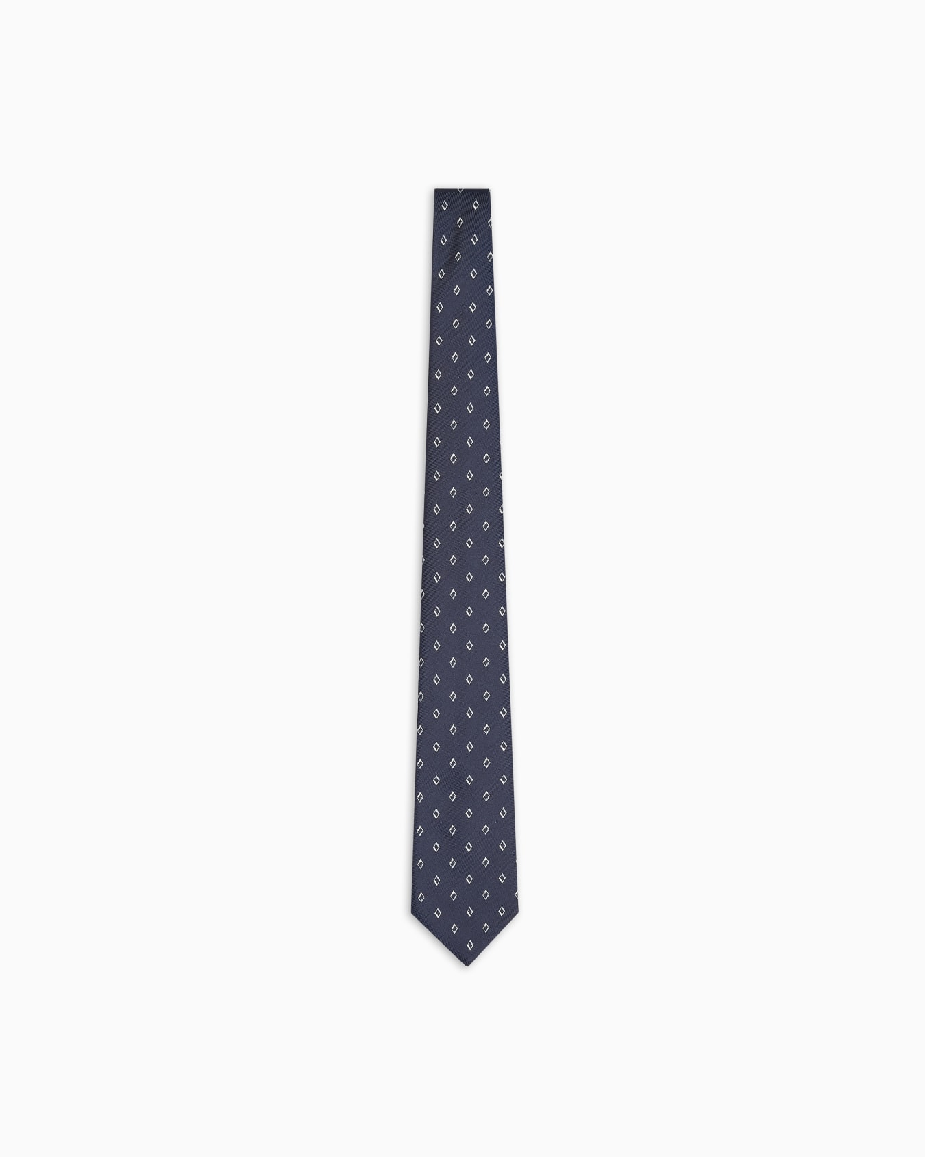 Cravate en pure soie micro losanges jacquard Diapositive 0