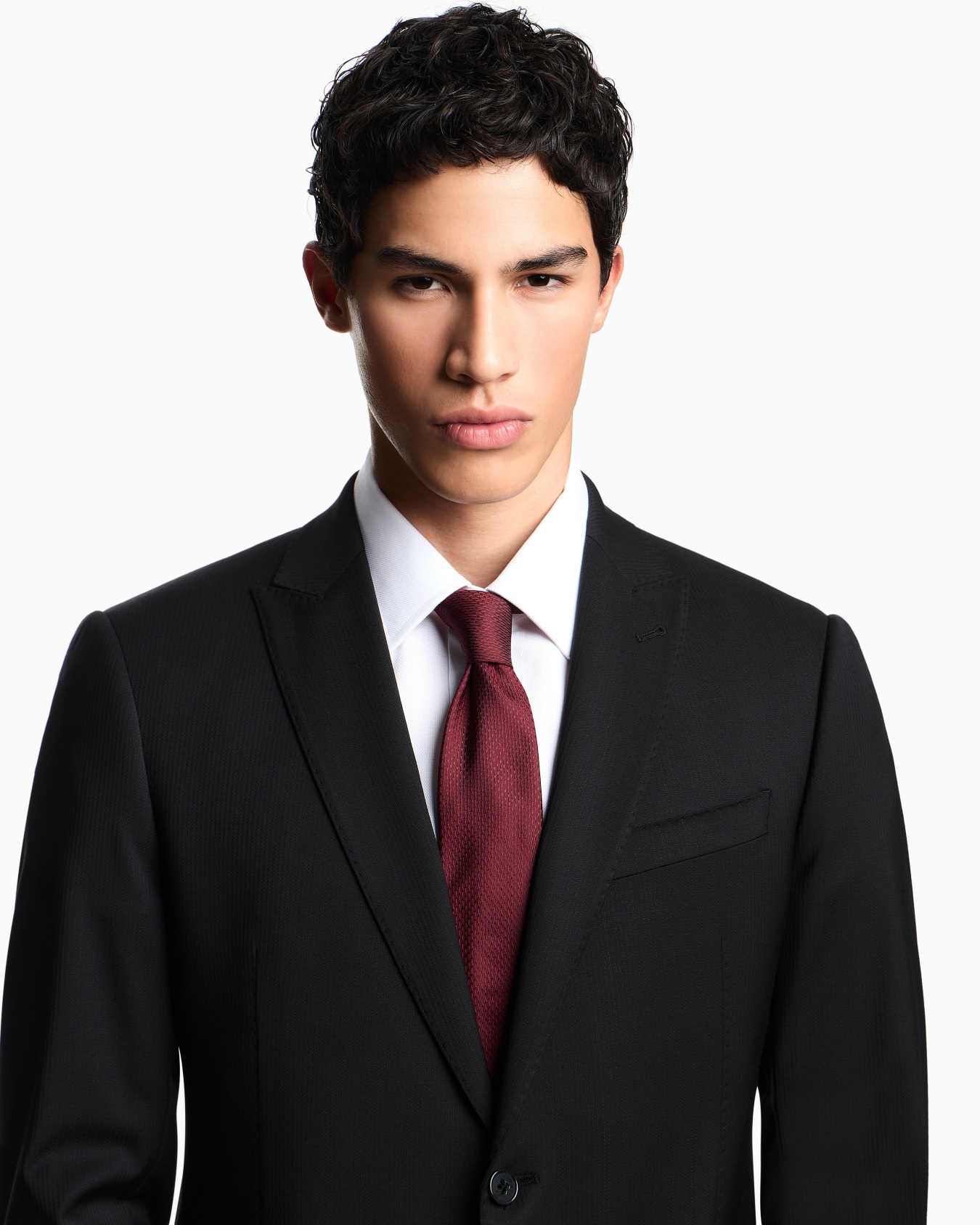 Corbata de seda pura microadamascada Diapositiva 2
