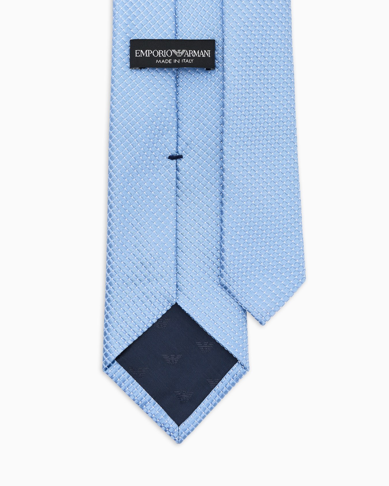 Corbata de seda pura con microcuadros de tejido jacquard Diapositiva 1