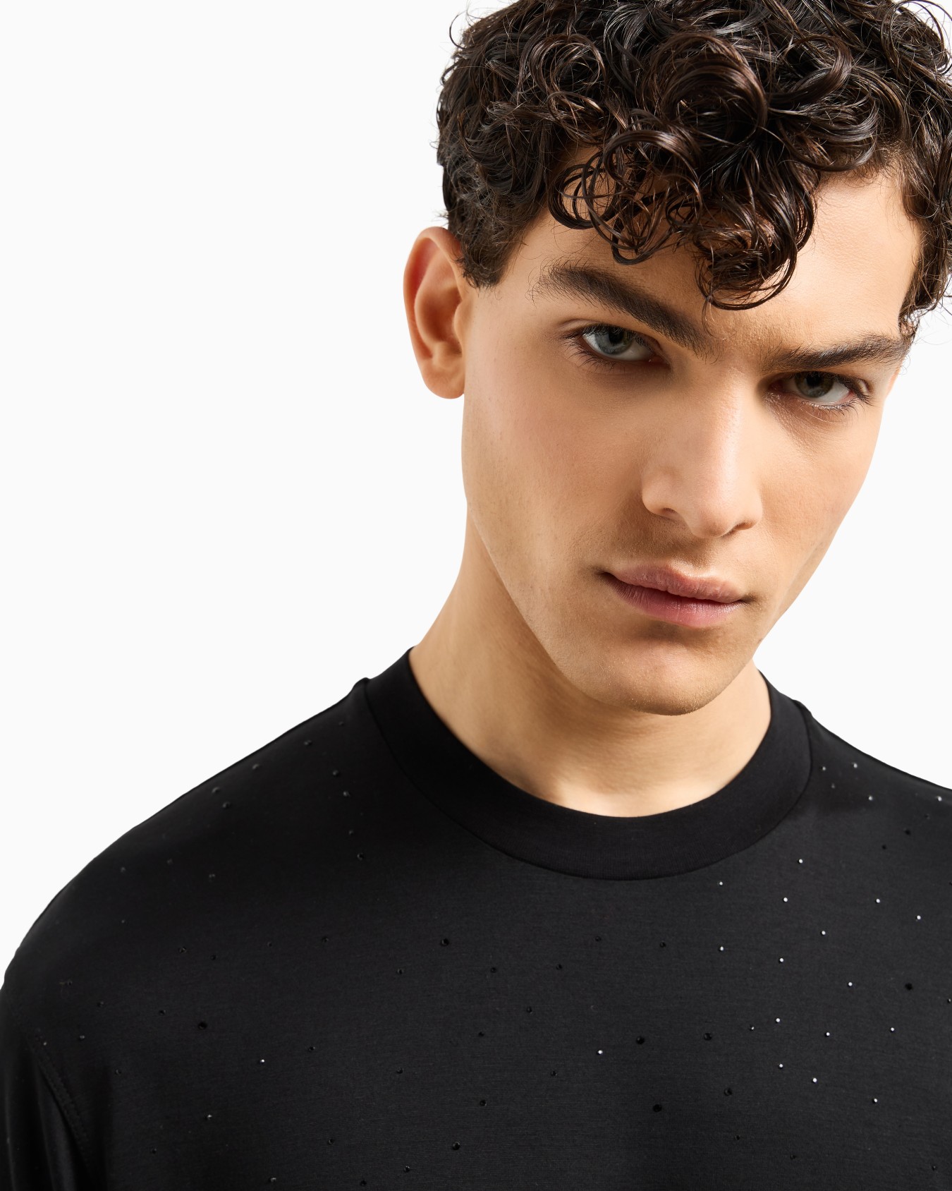T-shirt en jersey de mélange lyocell avec strass Clubwear ASV all over Diapositive 4