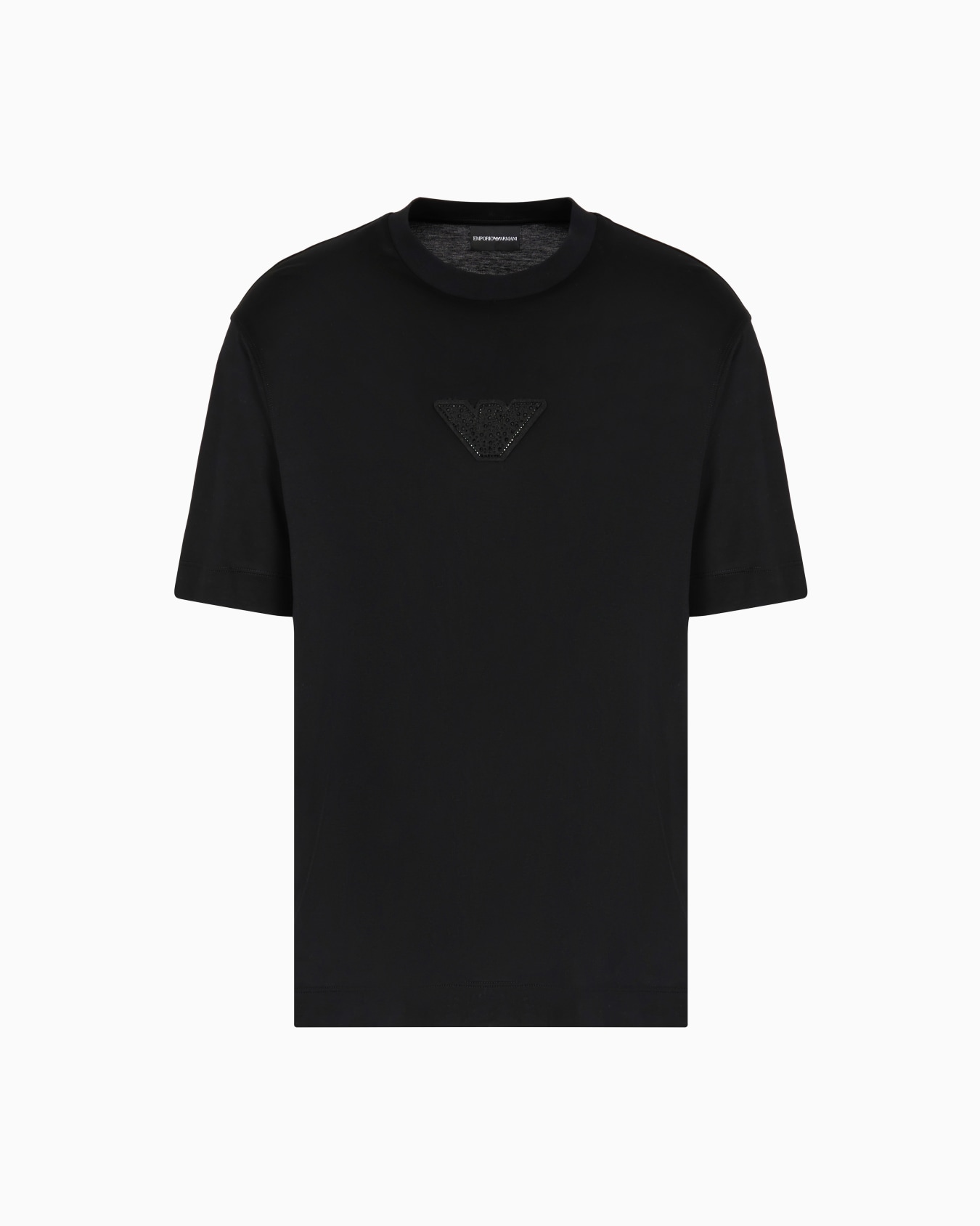 ASV Clubwear T-shirt in a Lyocell blend jersey with an eagle patch and rhinestones Slide 0