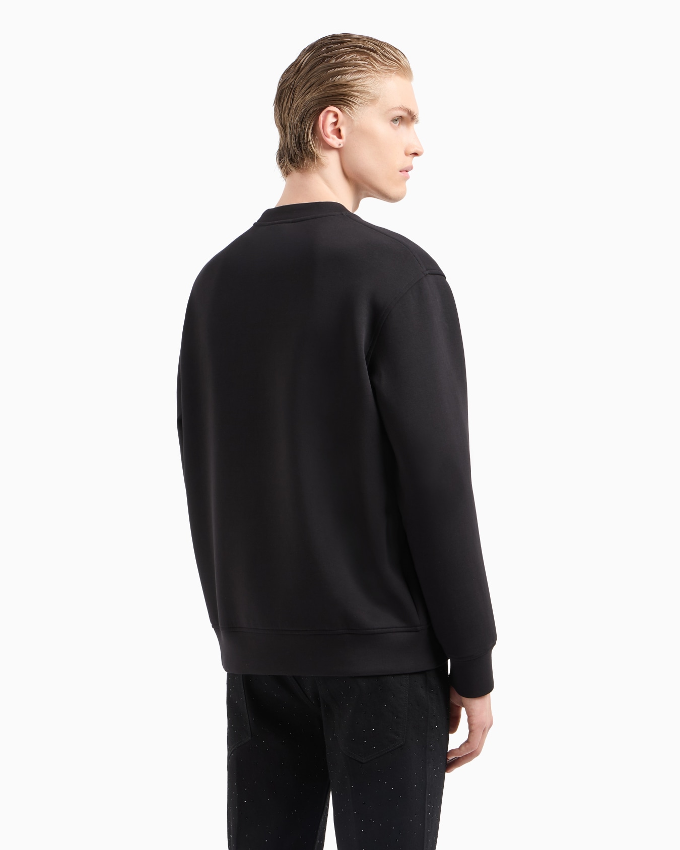 ASV Clubwear jersey sweatshirt with eagle patch and rhinestones Slide 2