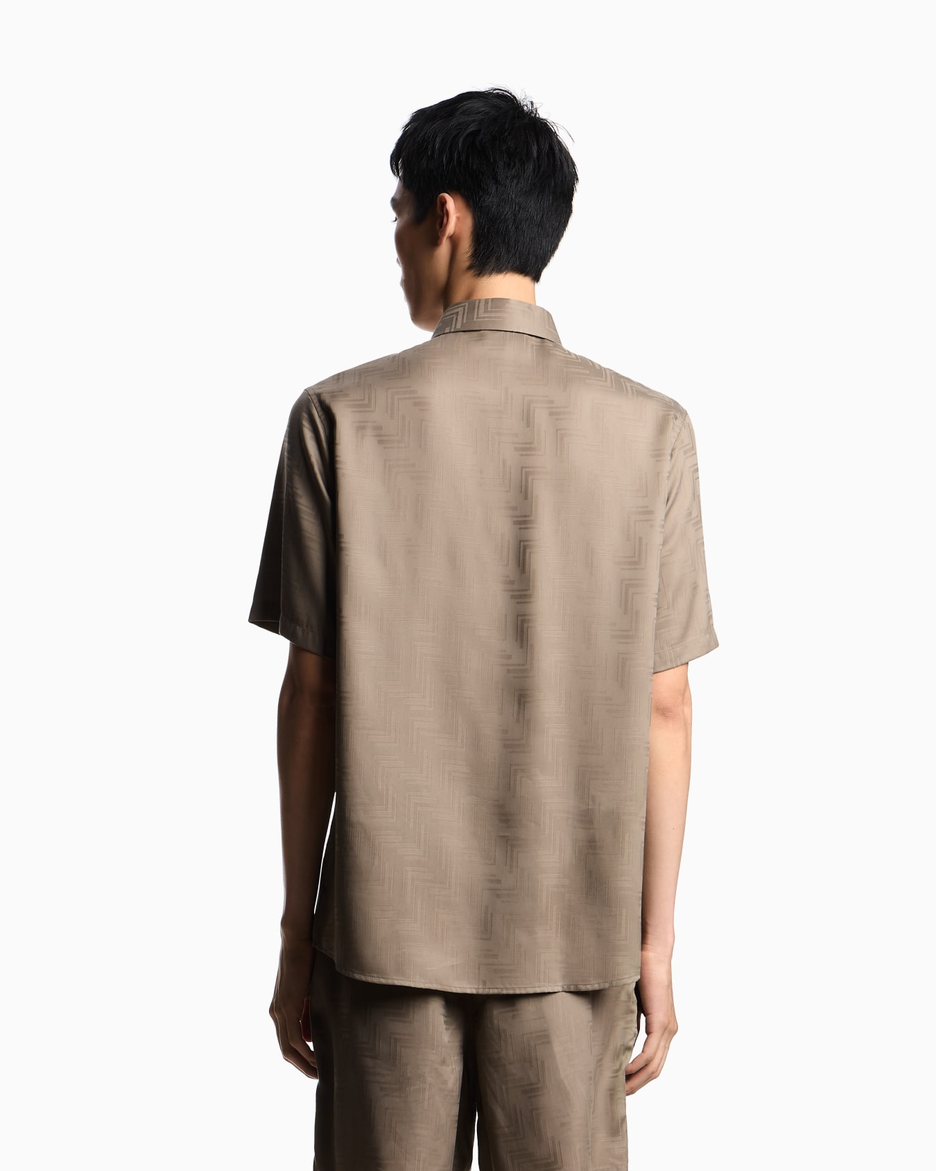 ASV short-sleeved shirt in jacquard Lyocell Slide 2